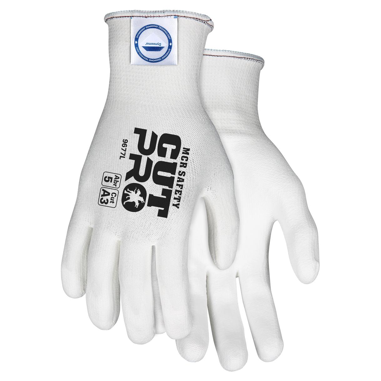 White String Knit Gloves - MCR Safety - Cut Resistant