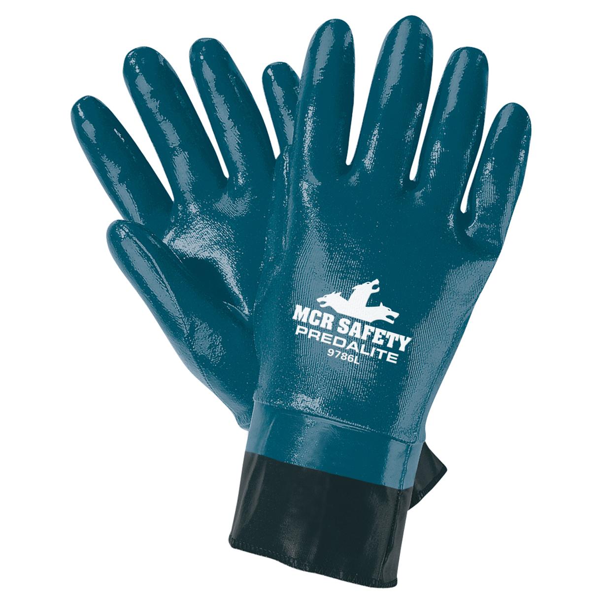 PVC Coated Safety Cuff Gloves - MCR Safety - Nitrile Coating
