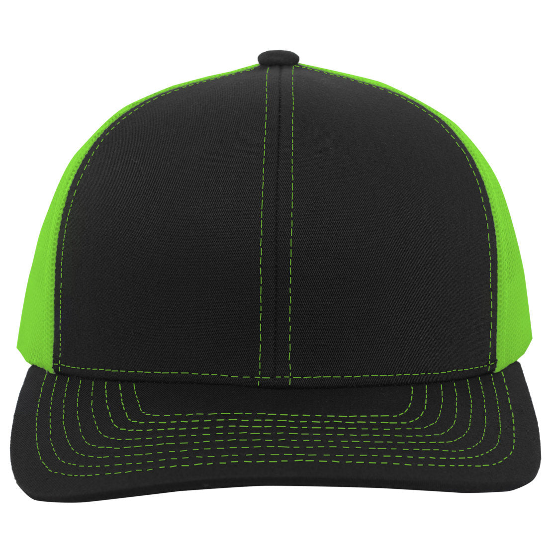 Black/Neon Blue Ball Caps - Pacific Headwear - Snapback Hat