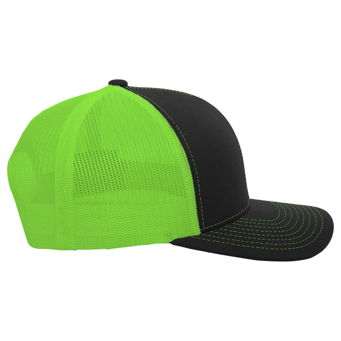 Black/Neon Blue Ball Caps - Pacific Headwear - Snapback Hat