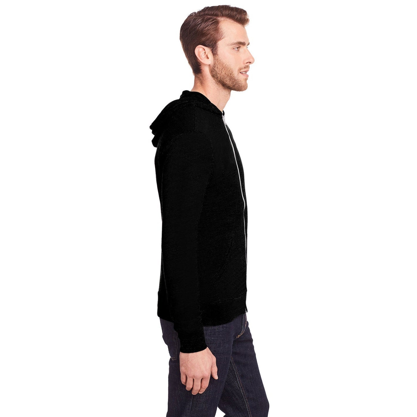 Black Triblend Hoodie - Threadfast - Eco-Friendly Design