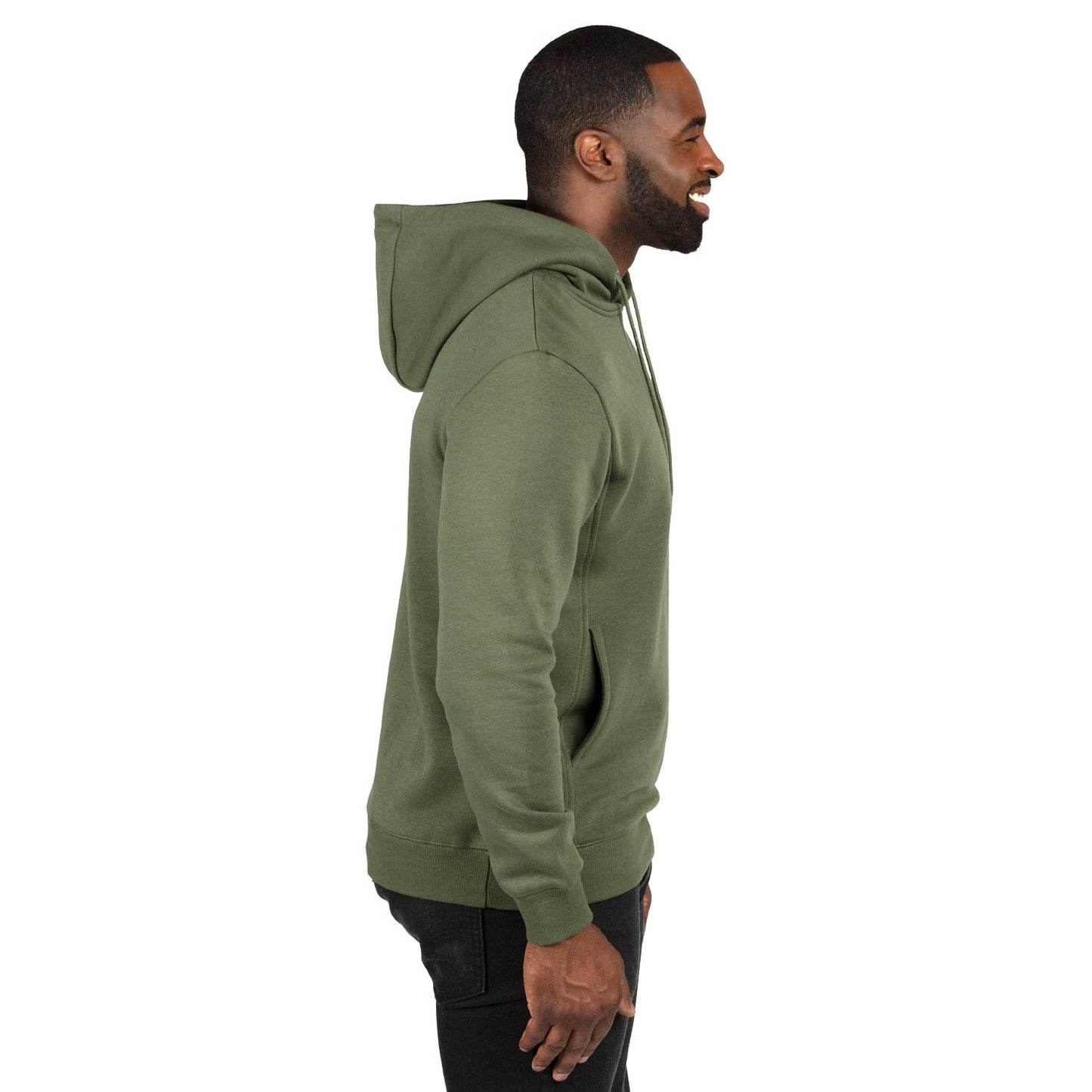 Black Fleece Sweatshirt - Threadfast - Eco-Friendly Design