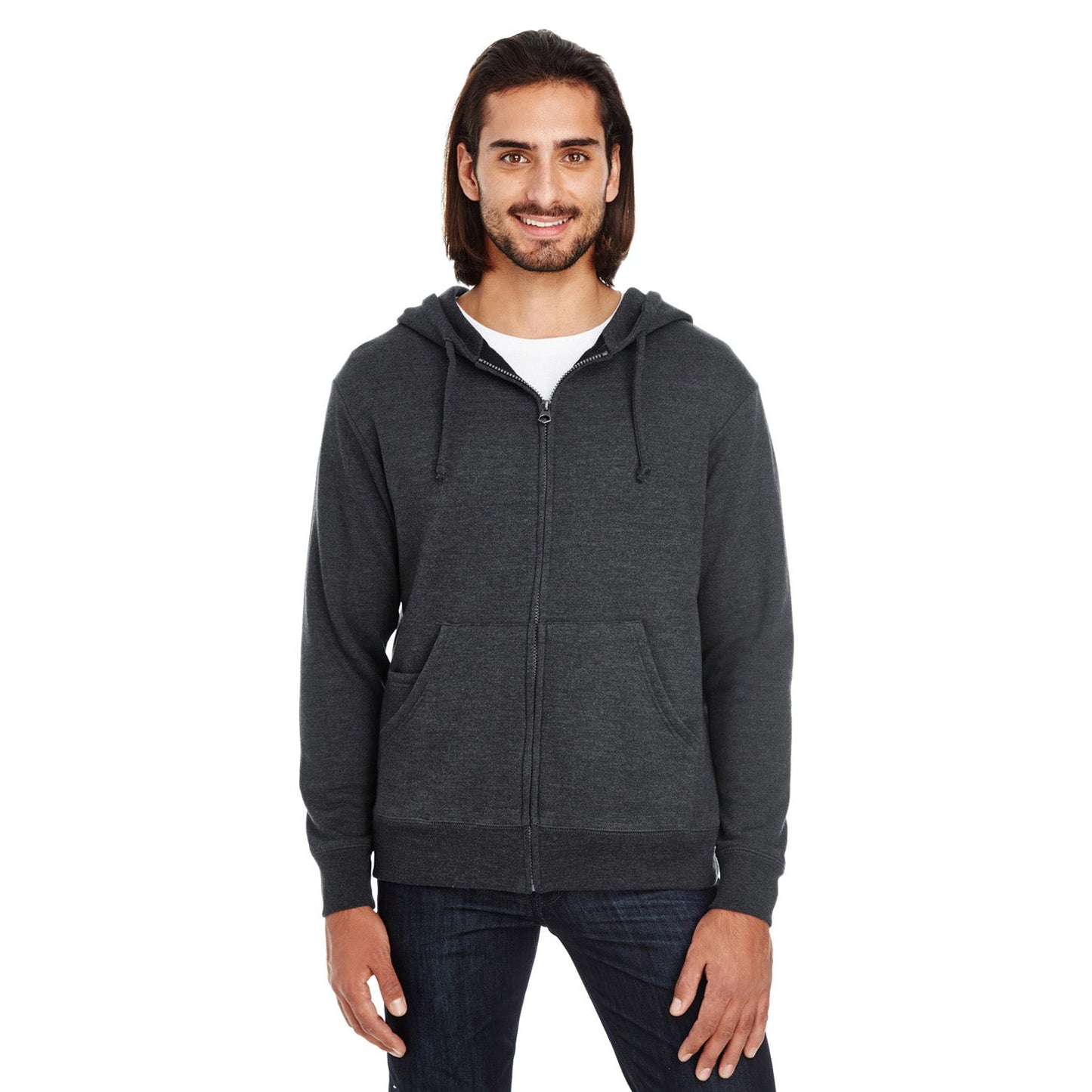 Black Heather Sweatshirt - Threadfast - Unisex Fit
