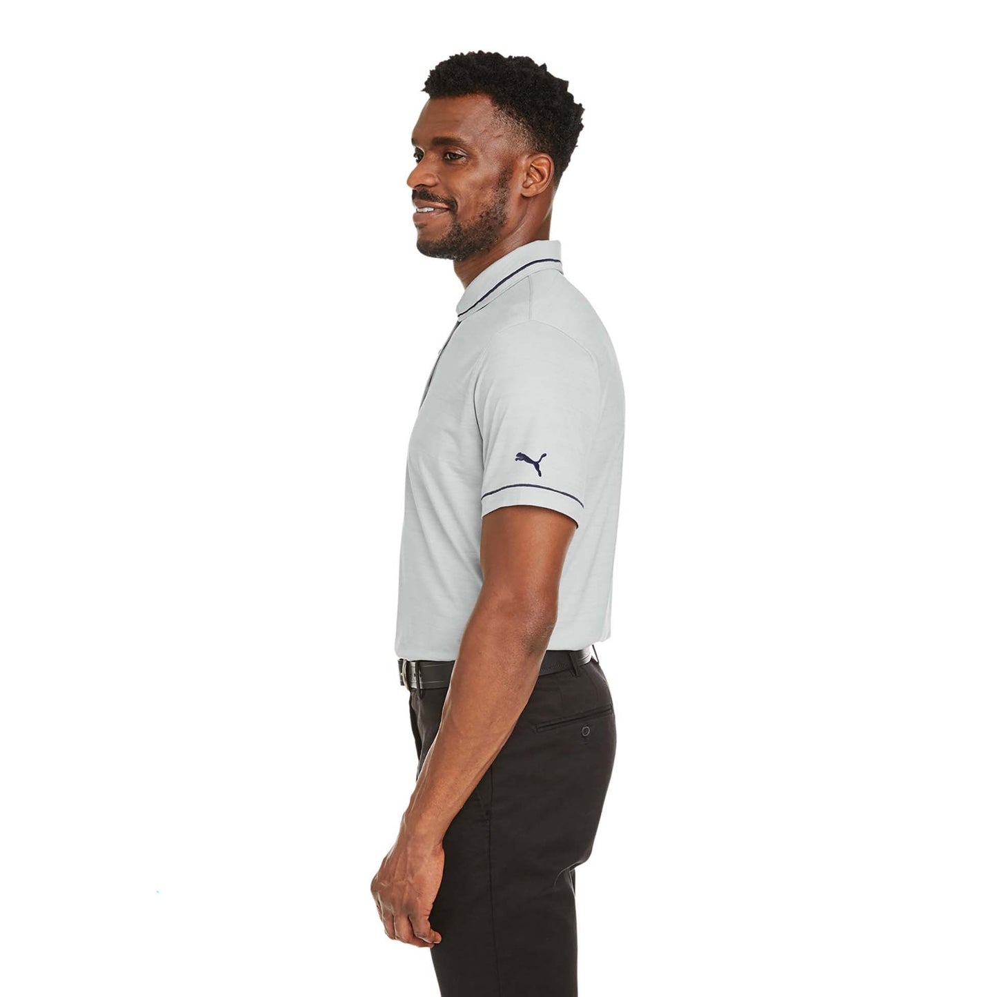 Puma Black Heather Polo Shirt - PUMA Golf - Moisture Wicking