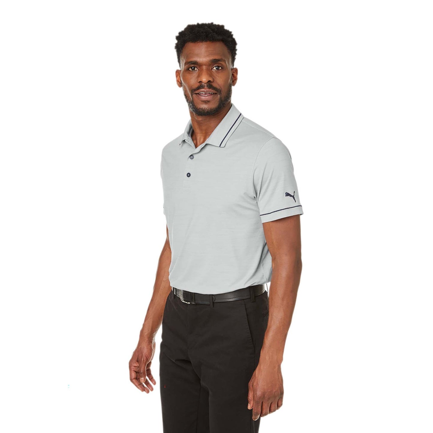Puma Black Heather Polo Shirt - PUMA Golf - Moisture Wicking