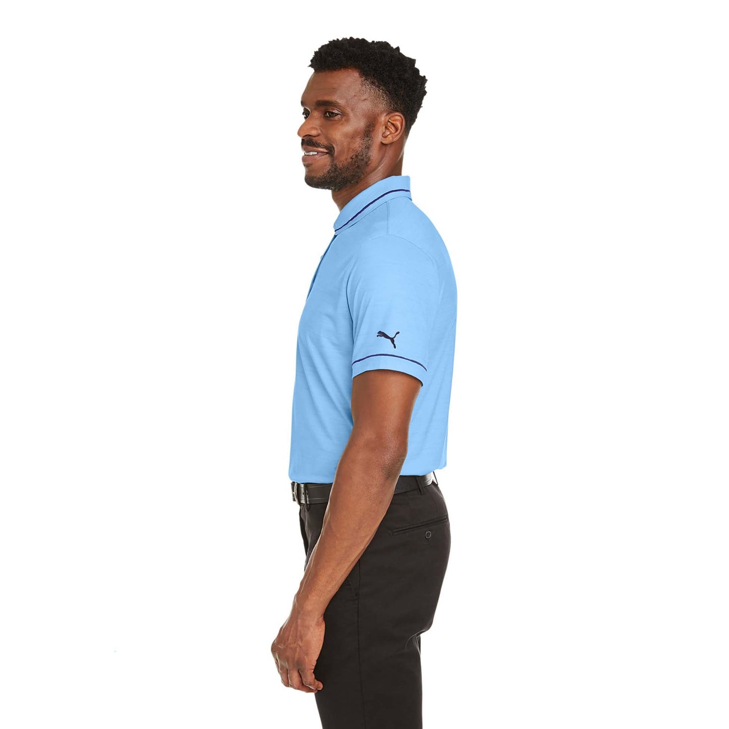 Puma Black Heather Polo Shirt - PUMA Golf - Moisture Wicking