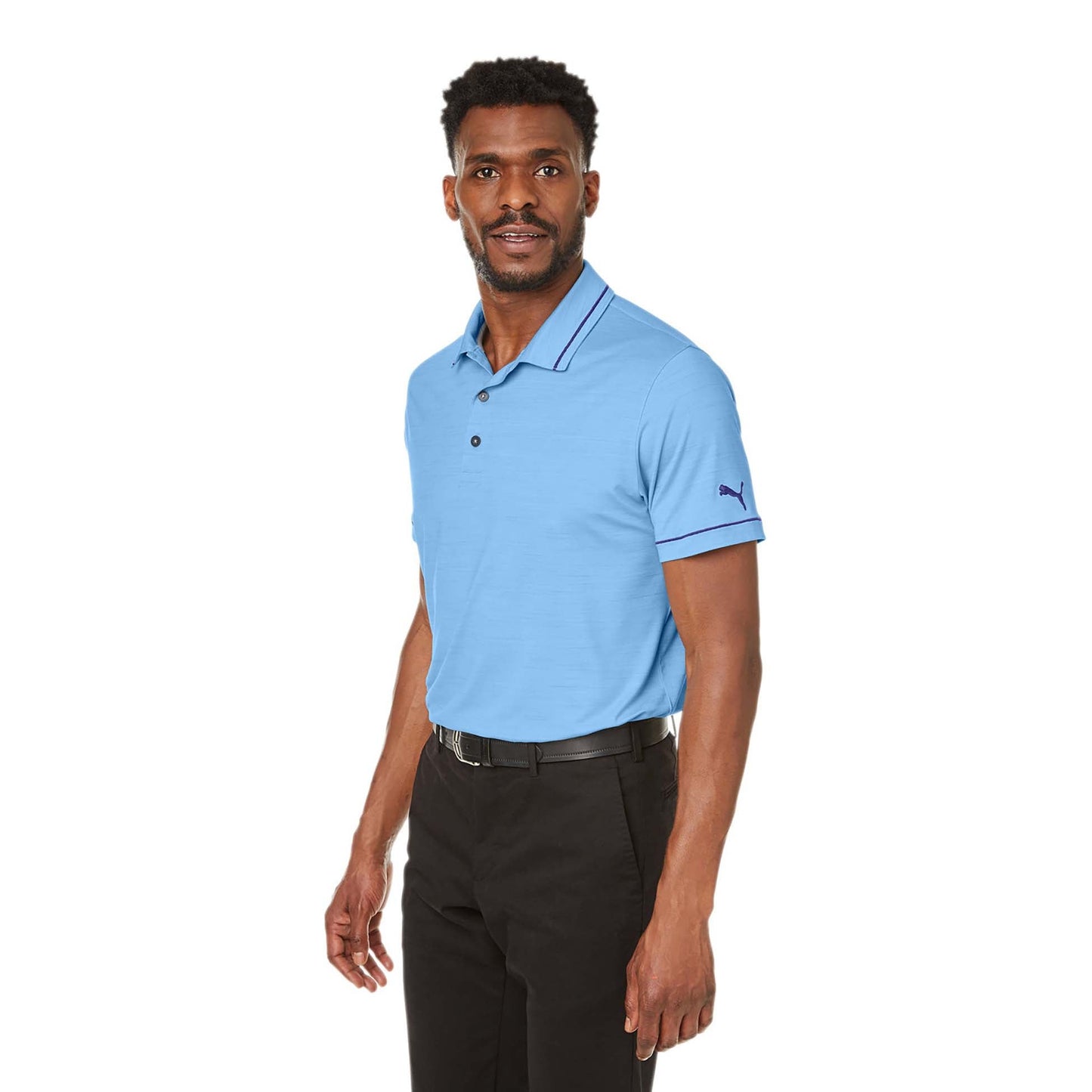 Puma Black Heather Polo Shirt - PUMA Golf - Moisture Wicking