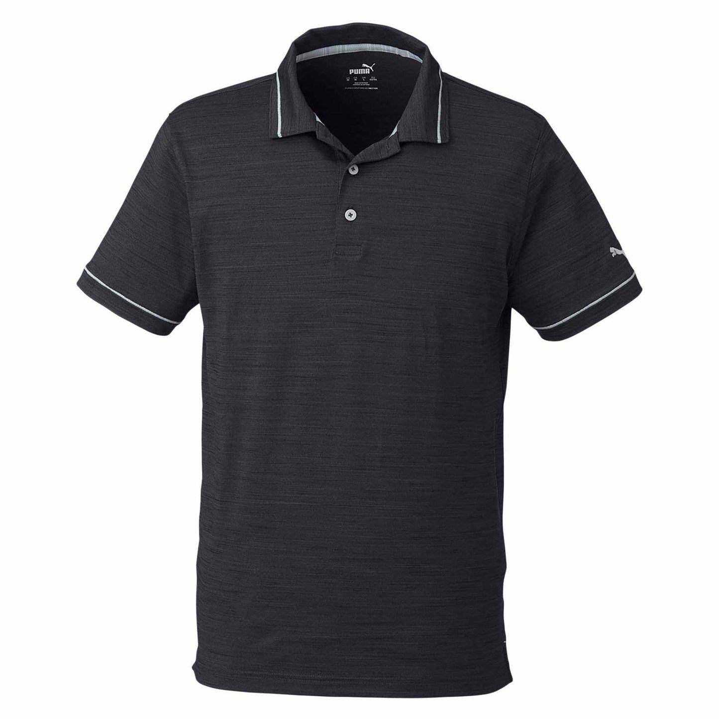 Puma Black Heather Polo Shirt - PUMA Golf - Moisture Wicking