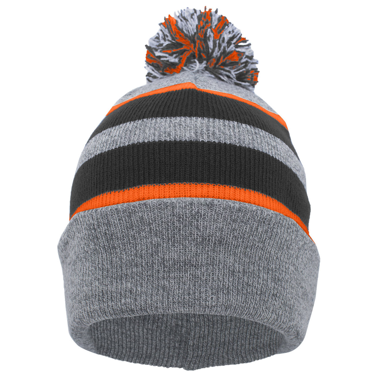Black/Red Beanies - Pacific Headwear - Stylish Knit Pom-Pom