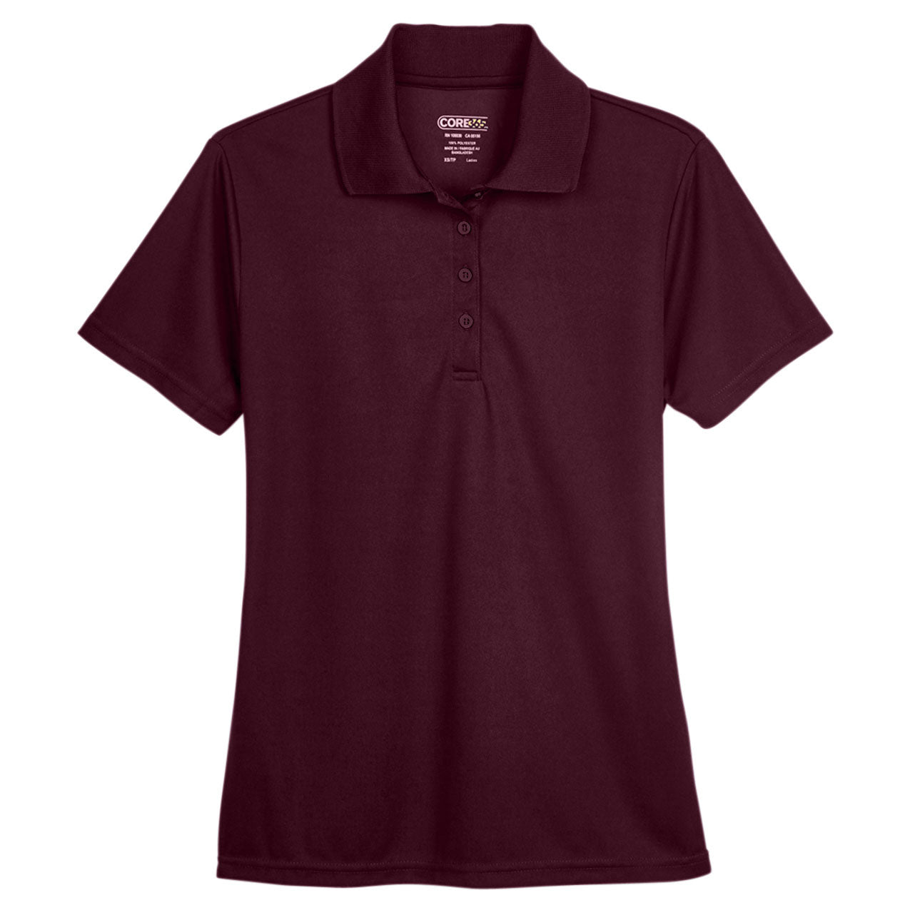 Black Polo Shirt - Core 365 - Performance Pique