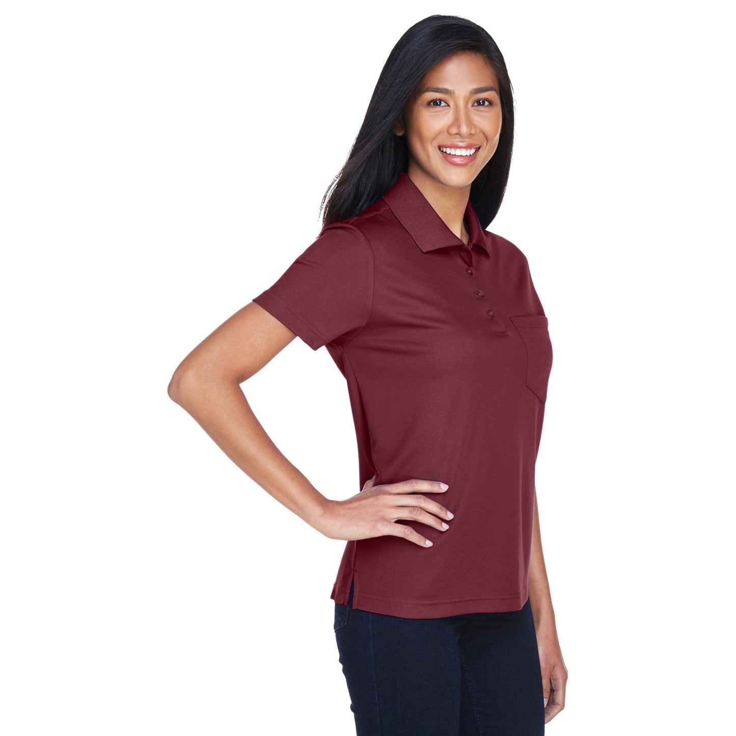 Black Polo Shirt - Core 365 - Performance Fabric