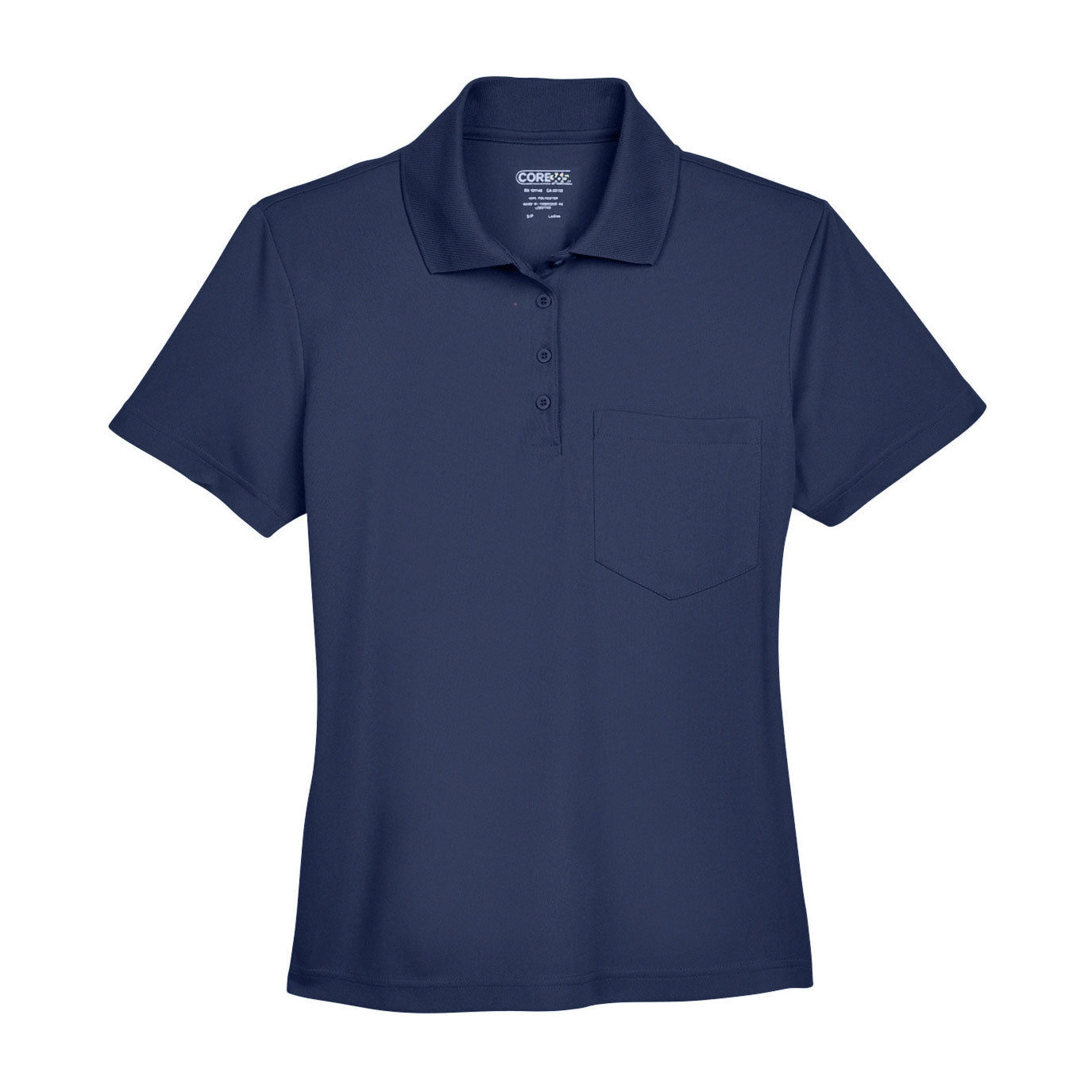 Black Polo Shirt - Core 365 - Performance Fabric