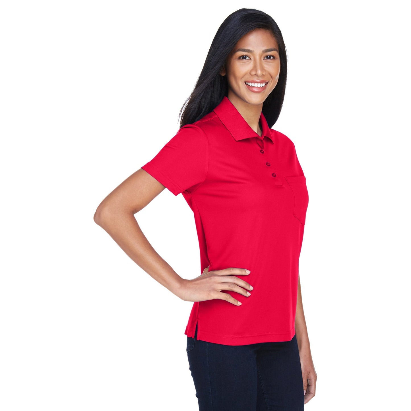Black Polo Shirt - Core 365 - Performance Fabric