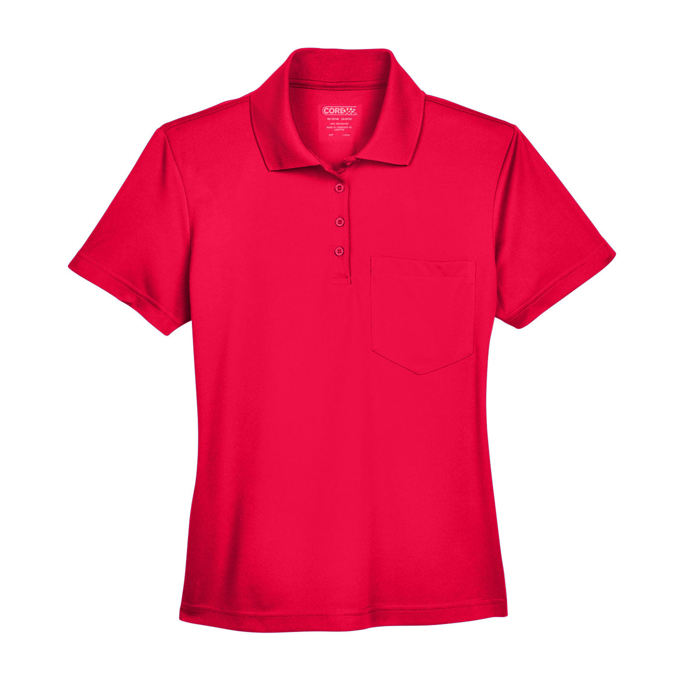 Black Polo Shirt - Core 365 - Performance Fabric