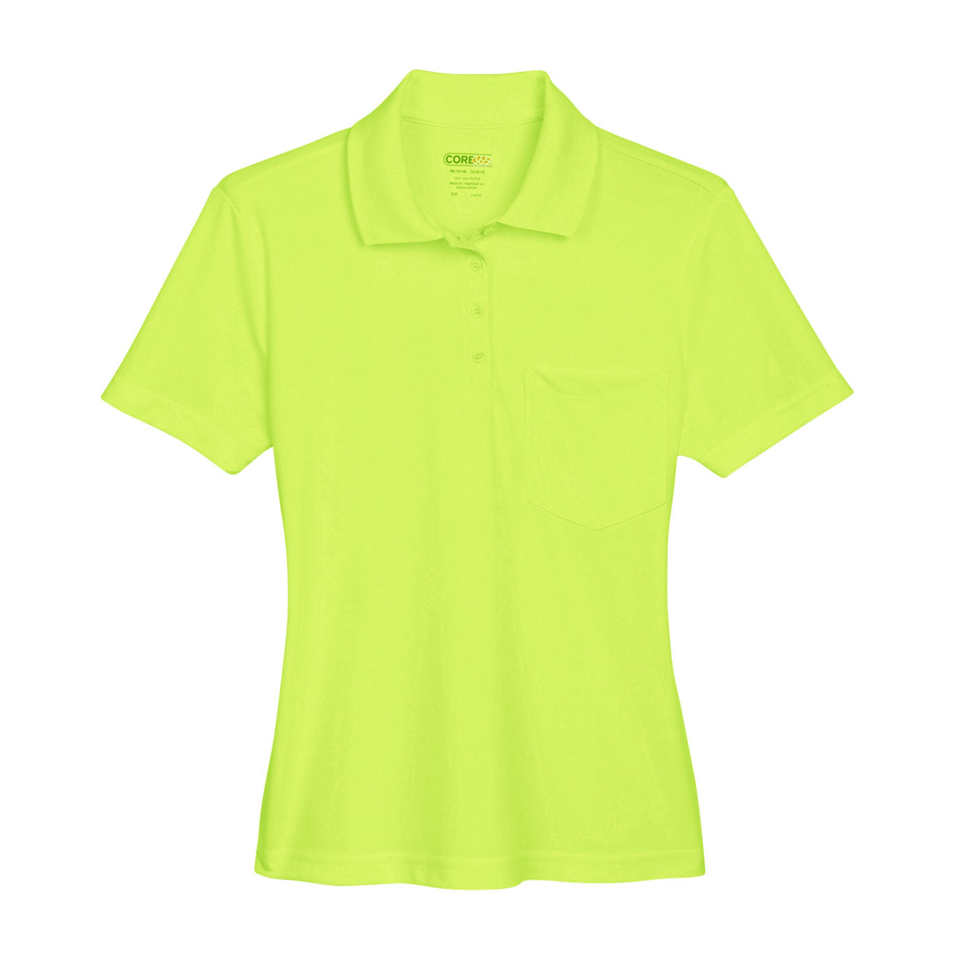 Black Polo Shirt - Core 365 - Performance Fabric