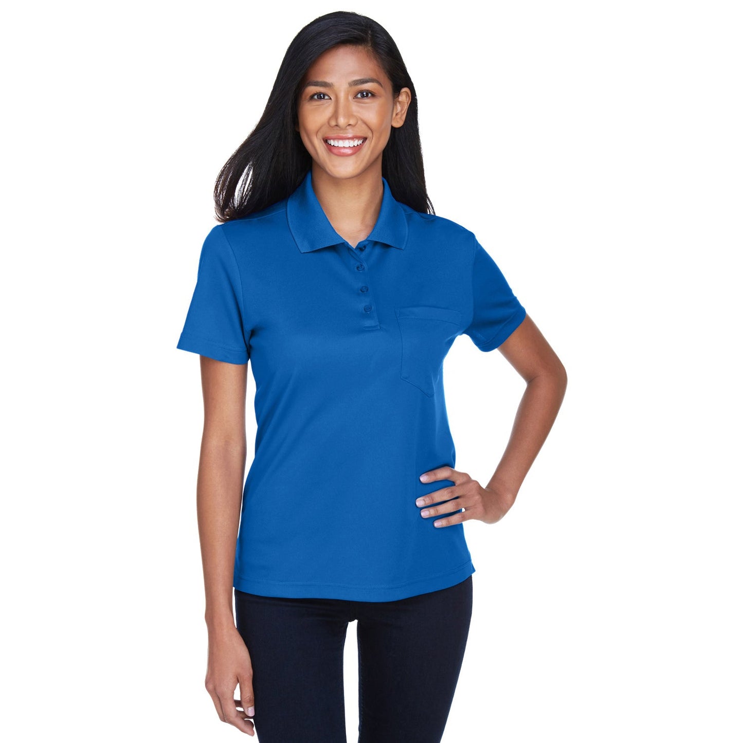 Black Polo Shirt - Core 365 - Performance Fabric