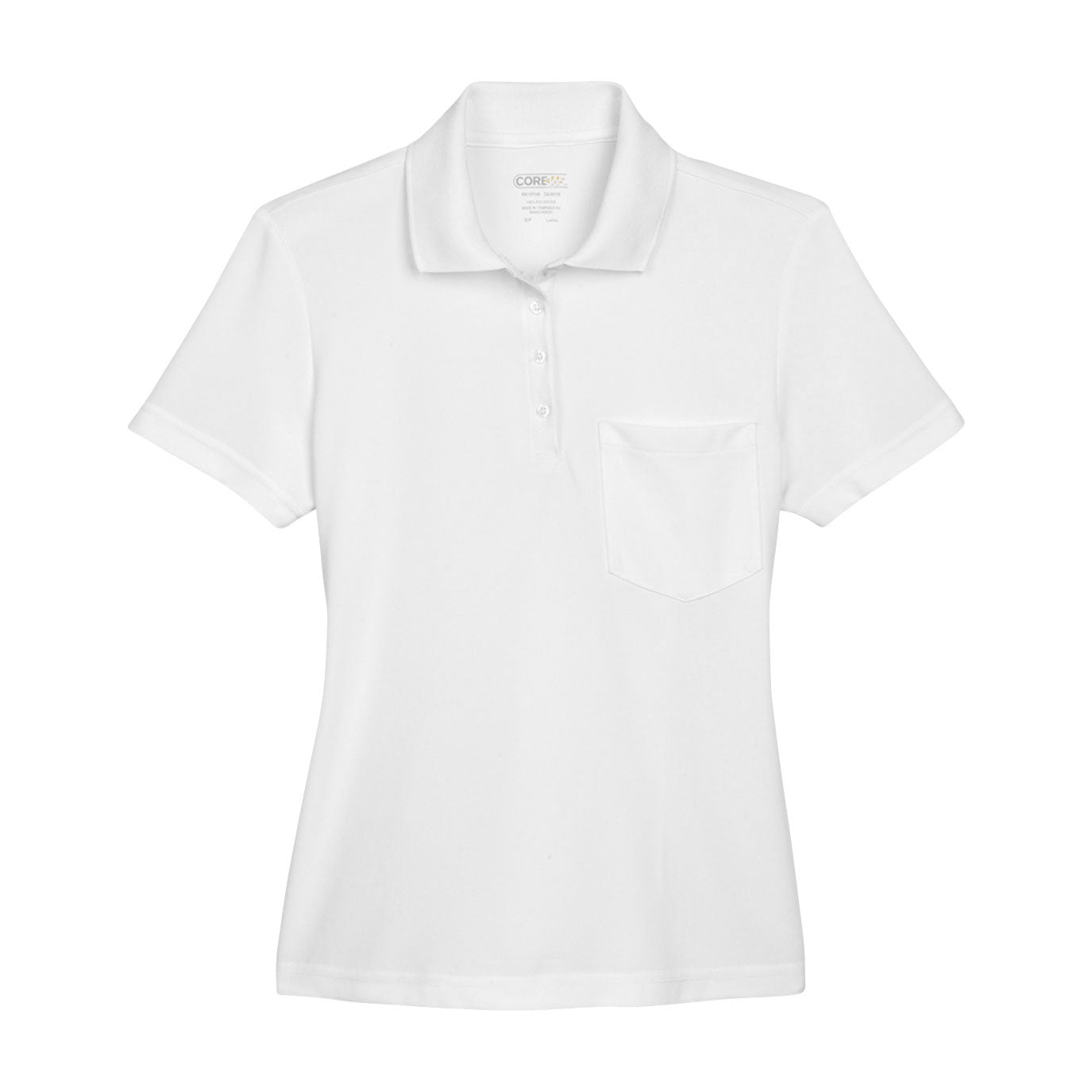 Black Polo Shirt - Core 365 - Performance Fabric
