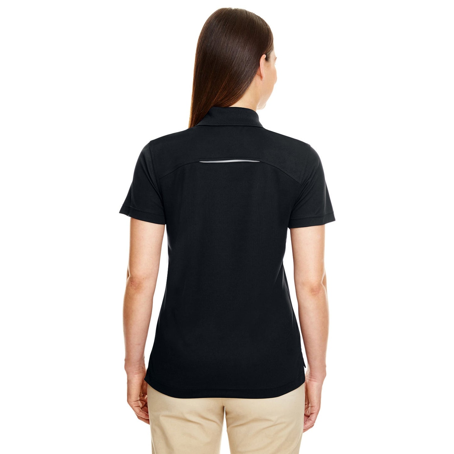 Black Polo Shirt - Core 365 - Reflective Piping