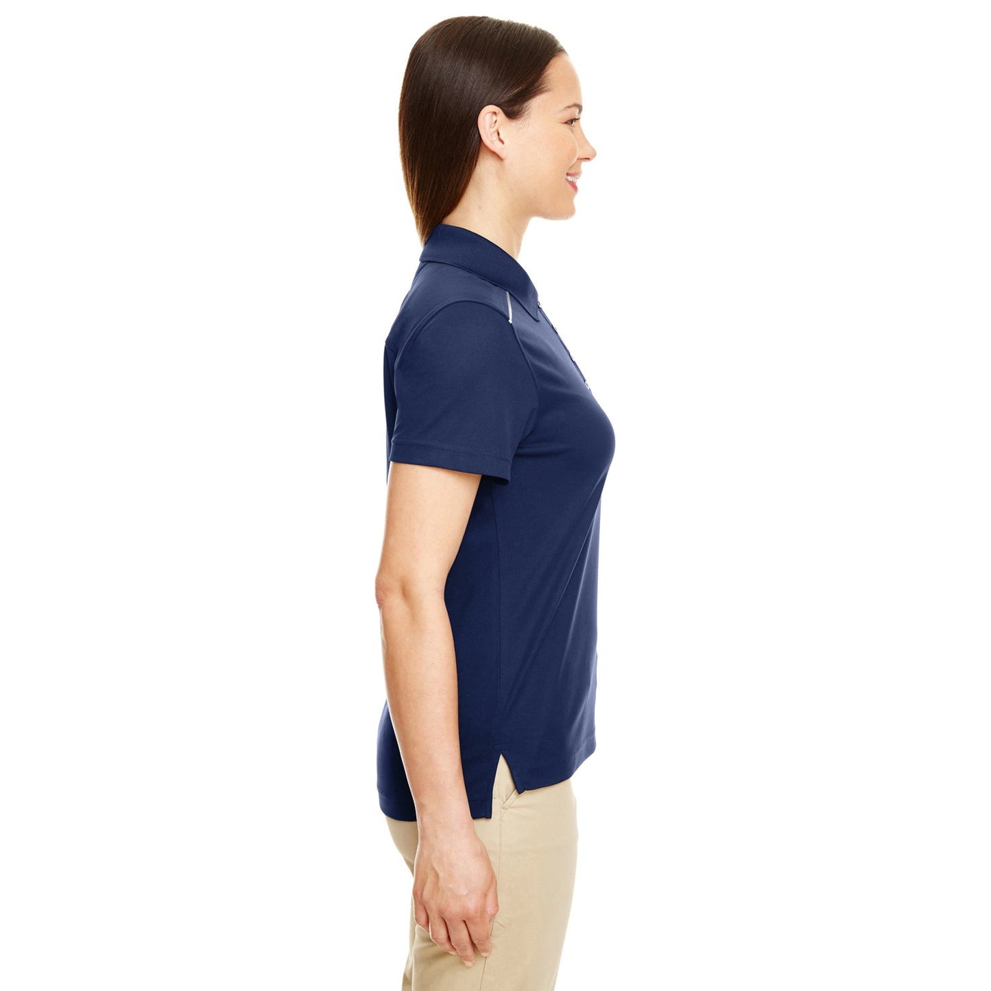 Black Polo Shirt - Core 365 - Reflective Piping