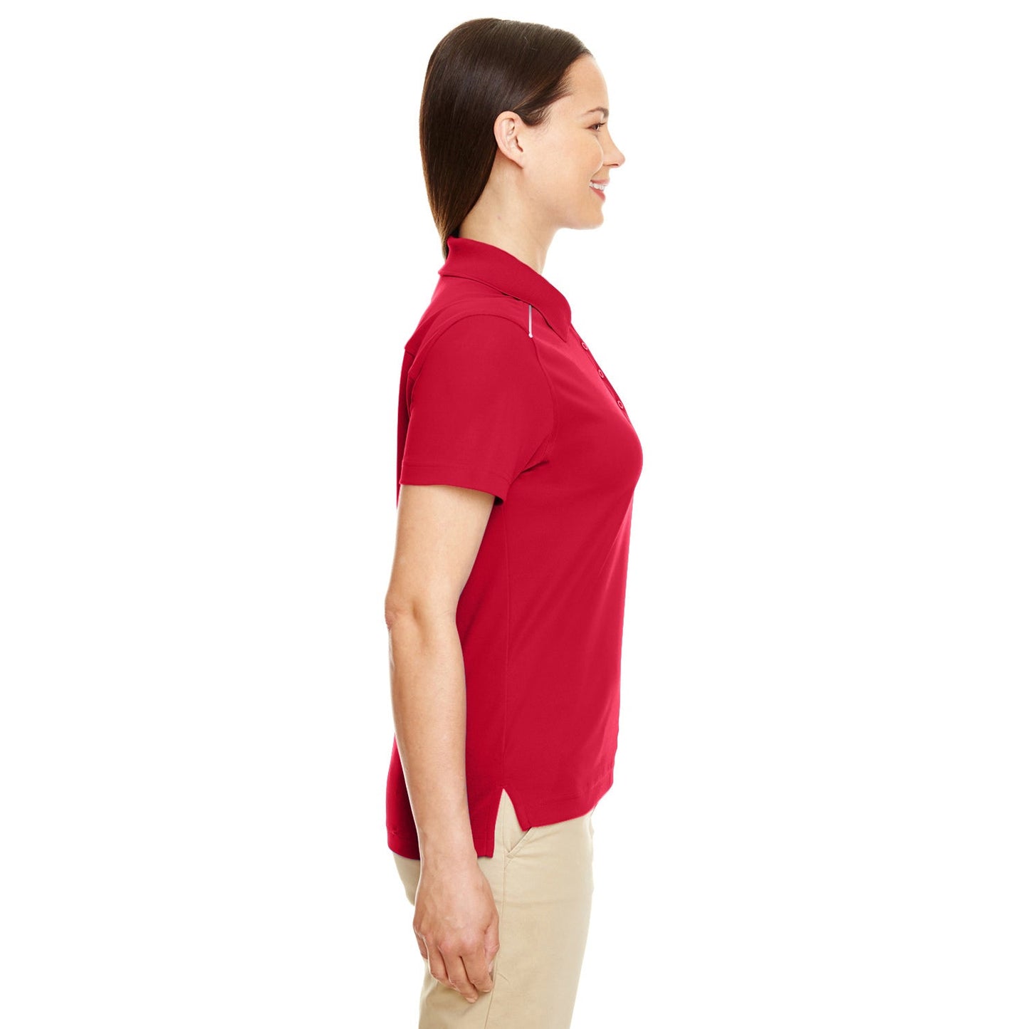 Black Polo Shirt - Core 365 - Reflective Piping