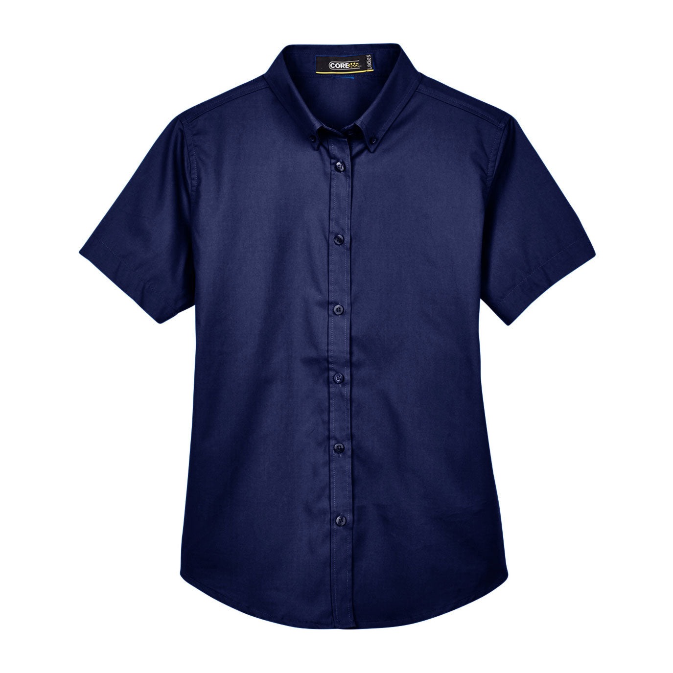 Black Button Up Shirts - Core 365 - Short Sleeve Twill
