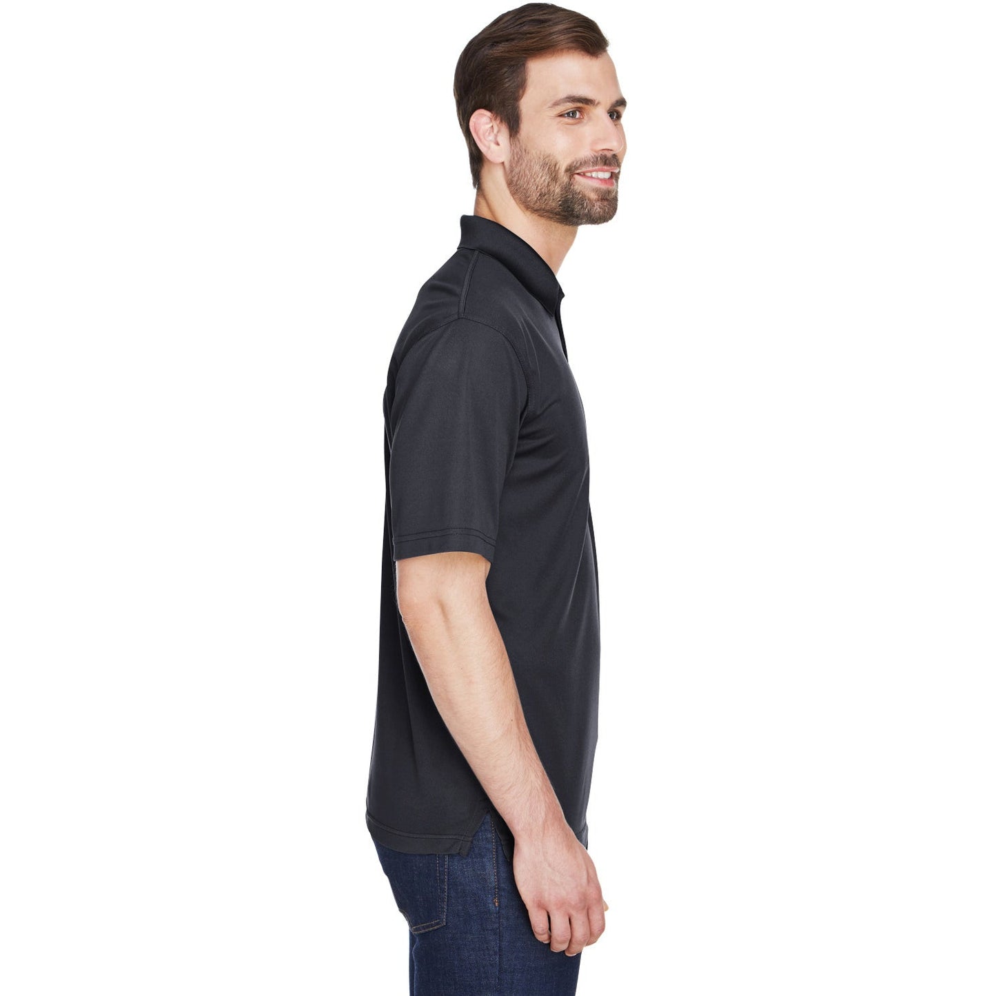 Black Polo Shirt - UltraClub - Cool Dry Mesh