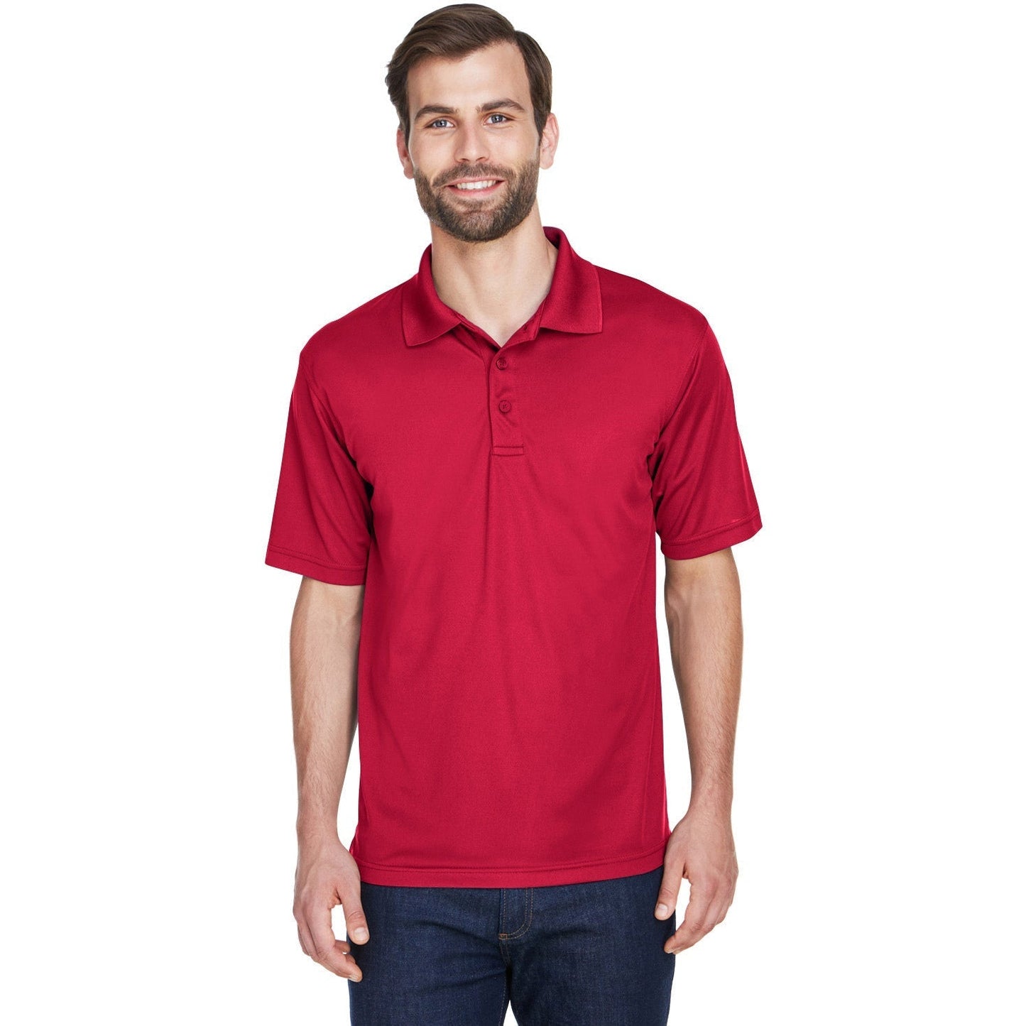 Black Polo Shirt - UltraClub - Cool Dry Mesh
