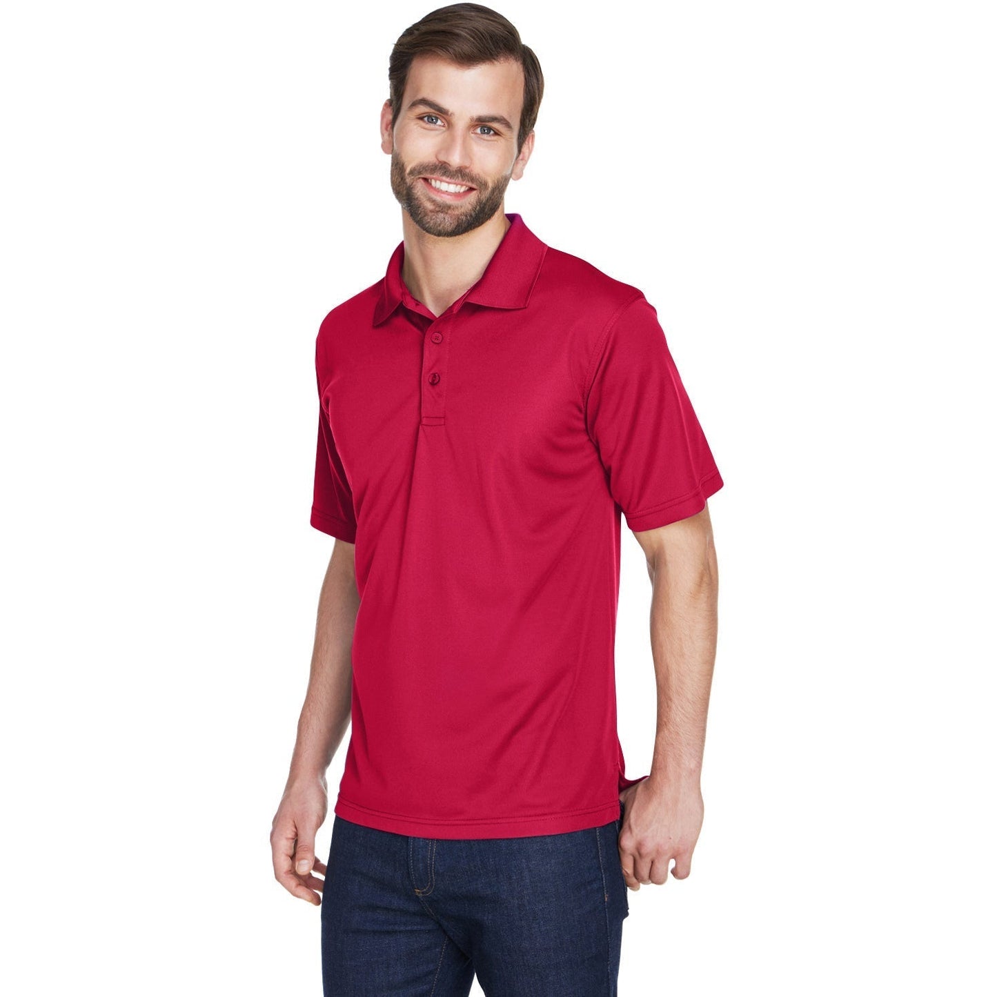 Black Polo Shirt - UltraClub - Cool Dry Mesh