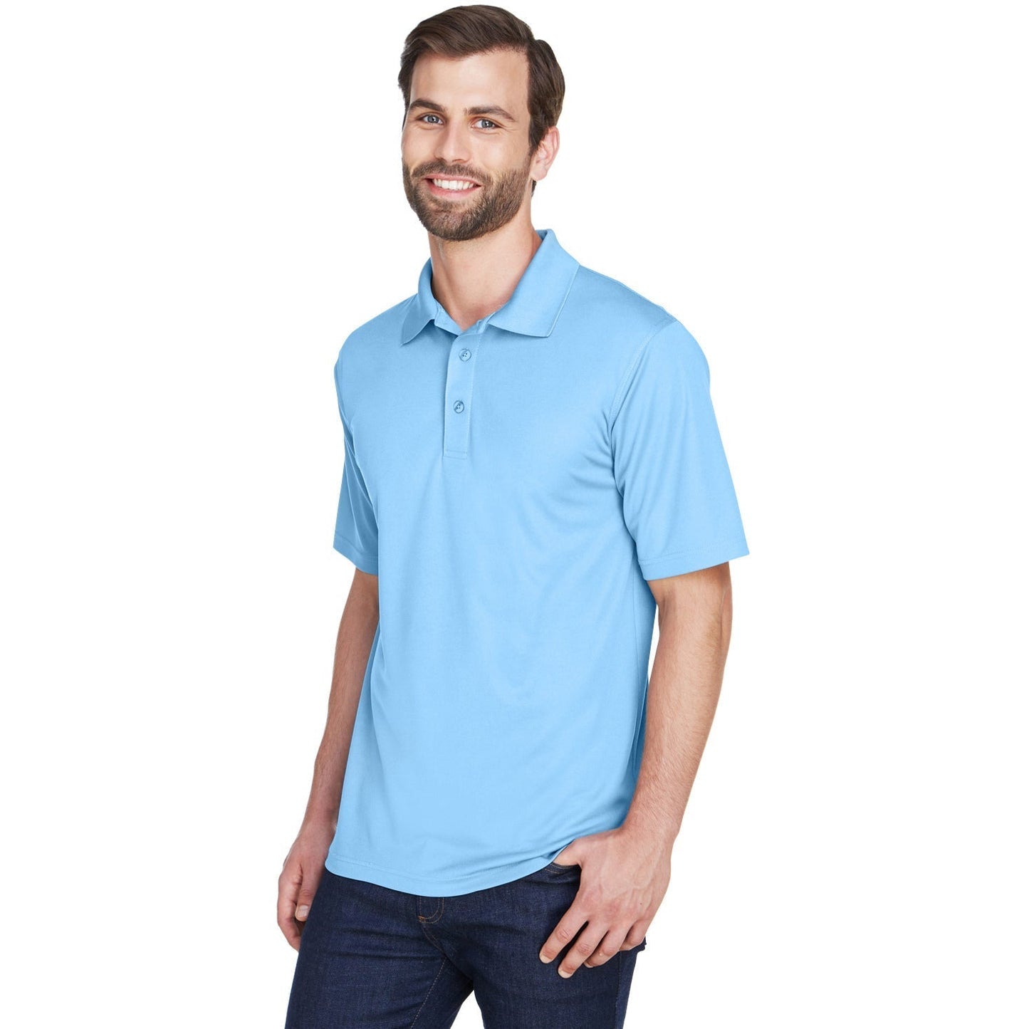 Black Polo Shirt - UltraClub - Cool Dry Mesh