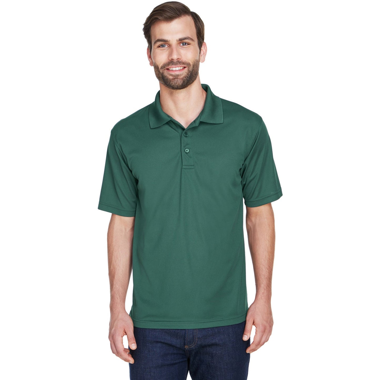 Black Polo Shirt - UltraClub - Cool Dry Mesh