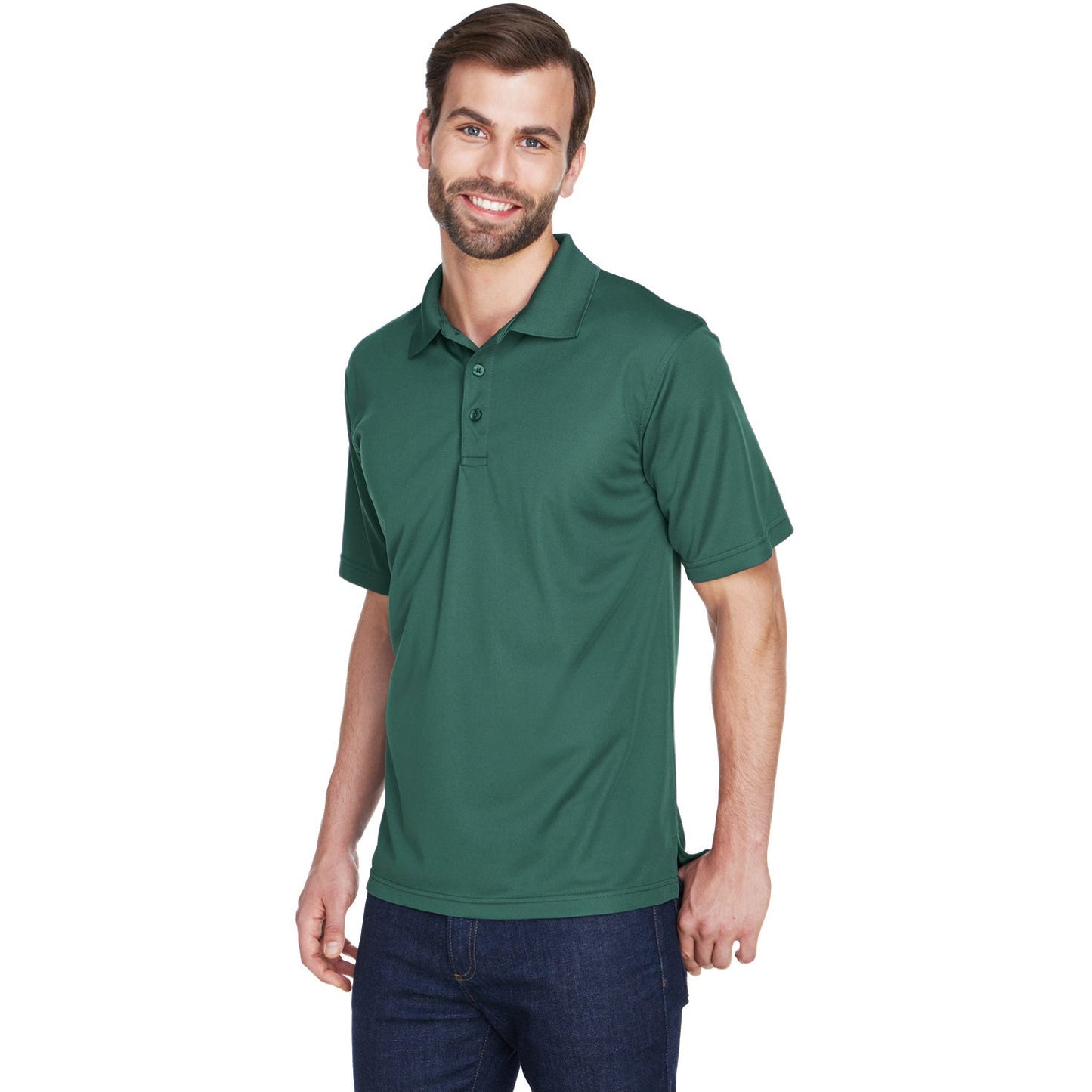 Black Polo Shirt - UltraClub - Cool Dry Mesh