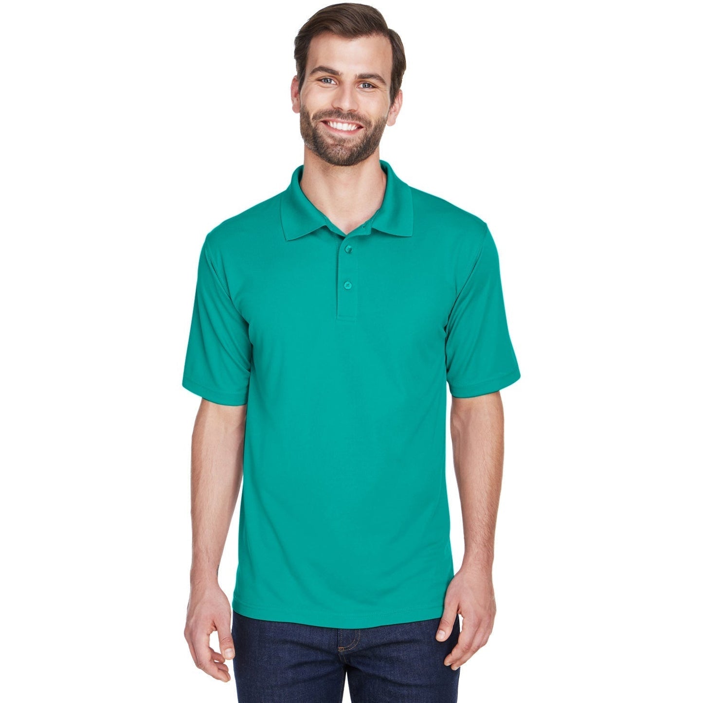 Black Polo Shirt - UltraClub - Cool Dry Mesh