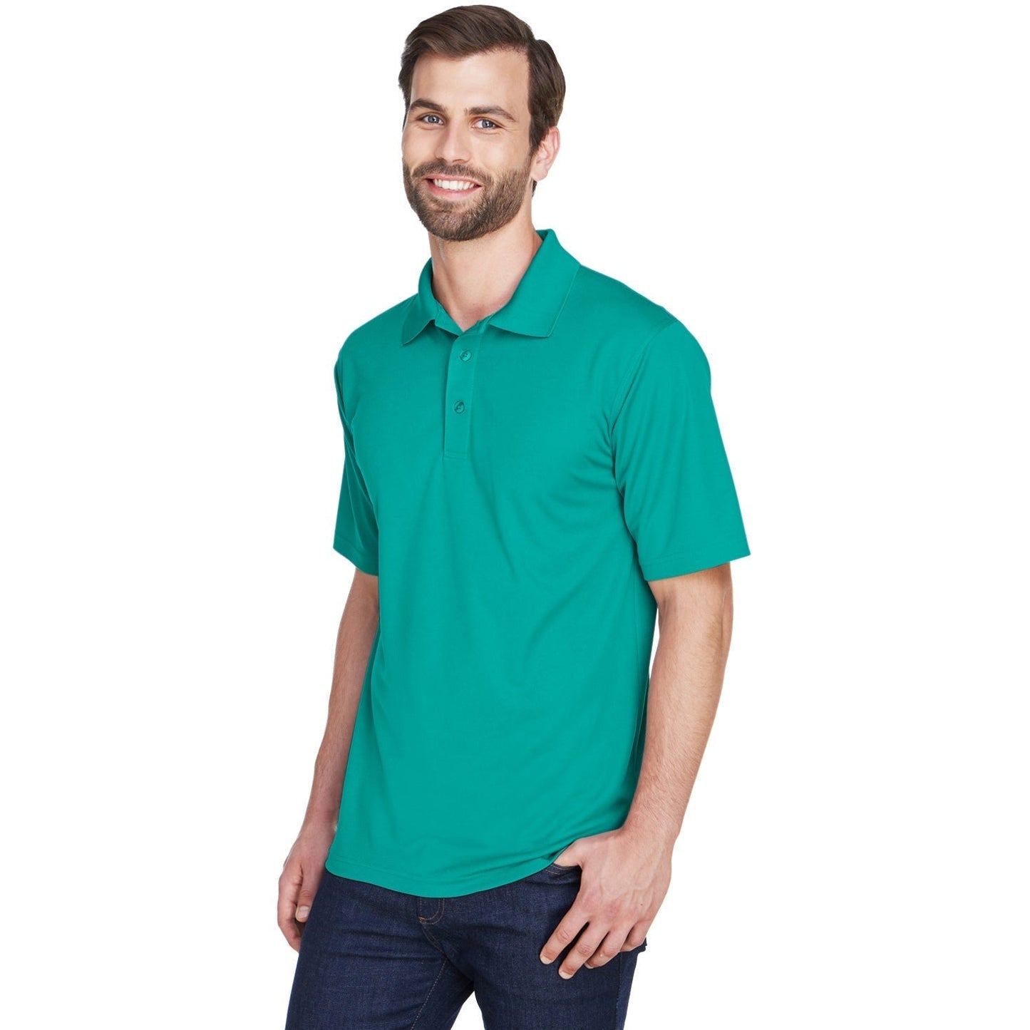 Black Polo Shirt - UltraClub - Cool Dry Mesh
