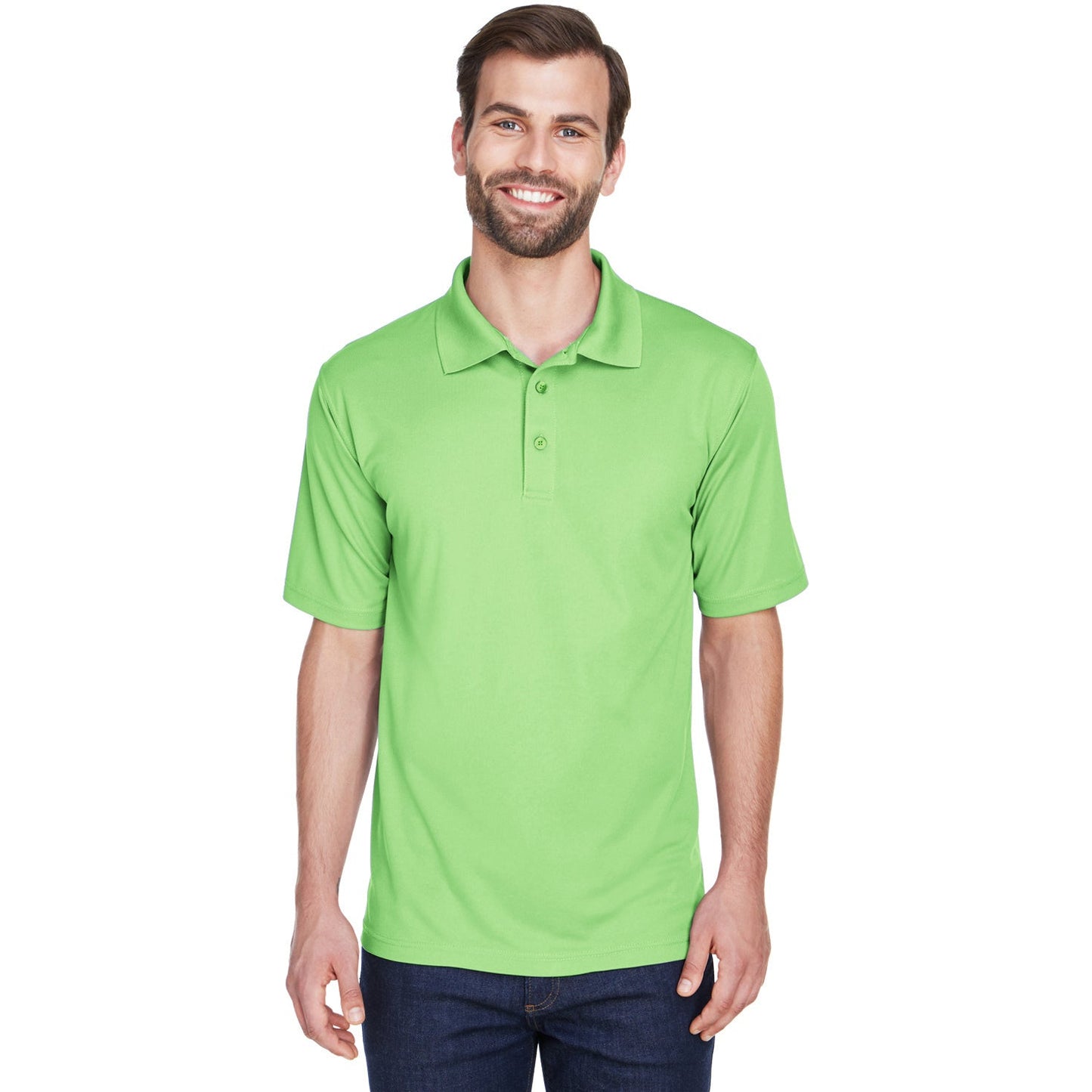 Black Polo Shirt - UltraClub - Cool Dry Mesh