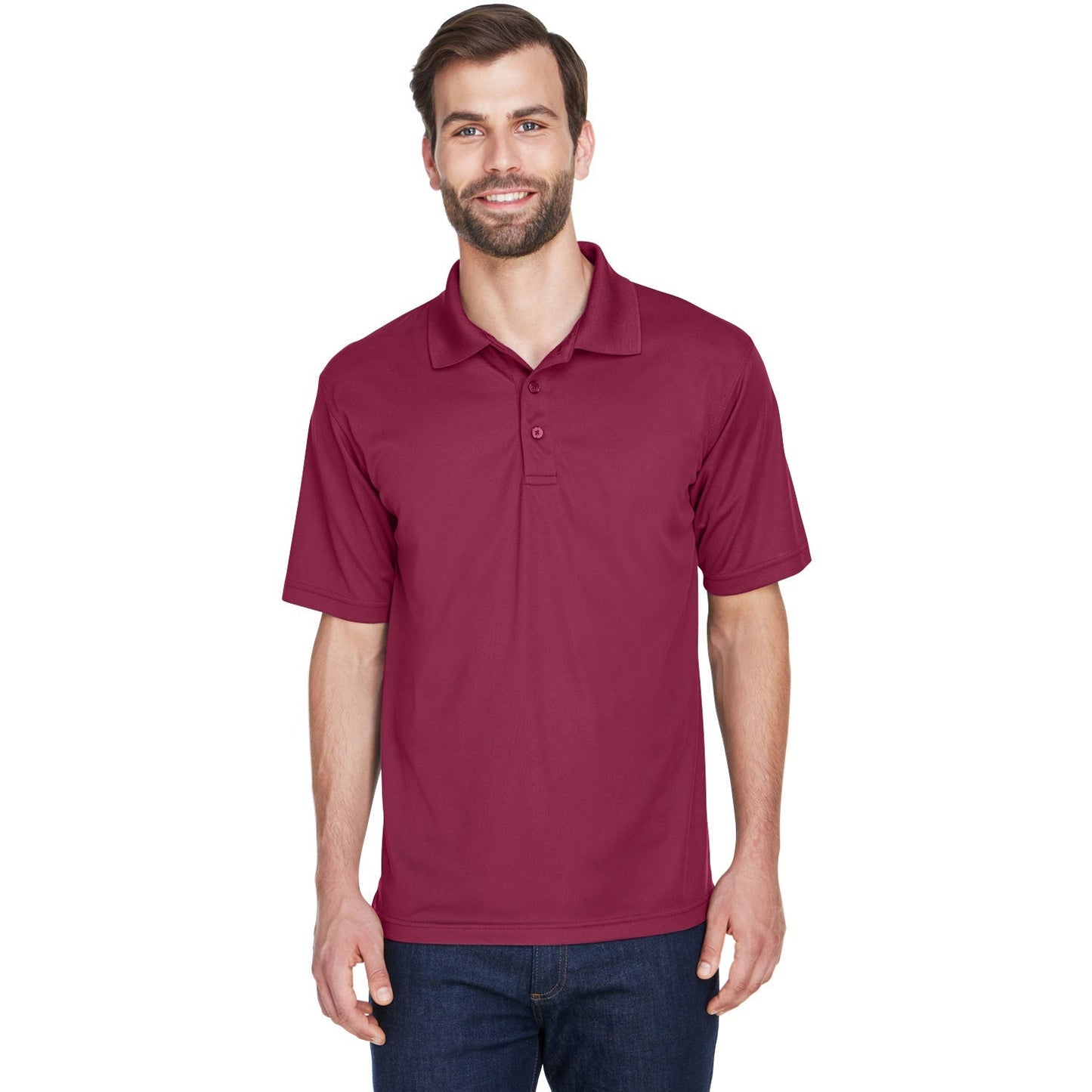 Black Polo Shirt - UltraClub - Cool Dry Mesh