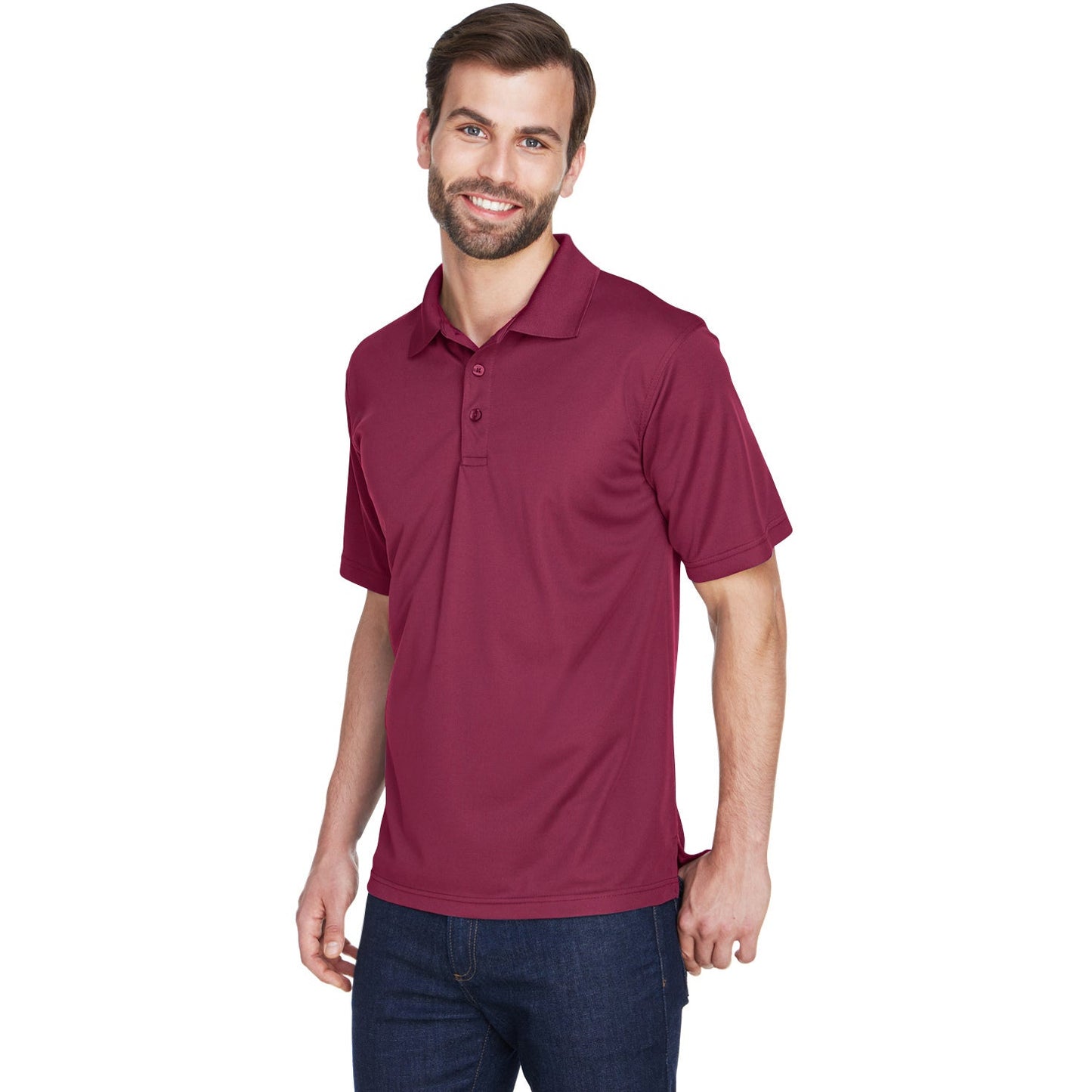 Black Polo Shirt - UltraClub - Cool Dry Mesh