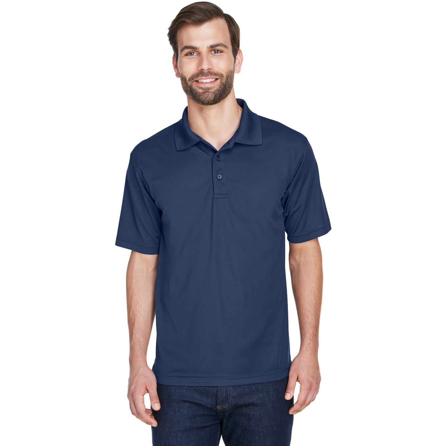 Black Polo Shirt - UltraClub - Cool Dry Mesh