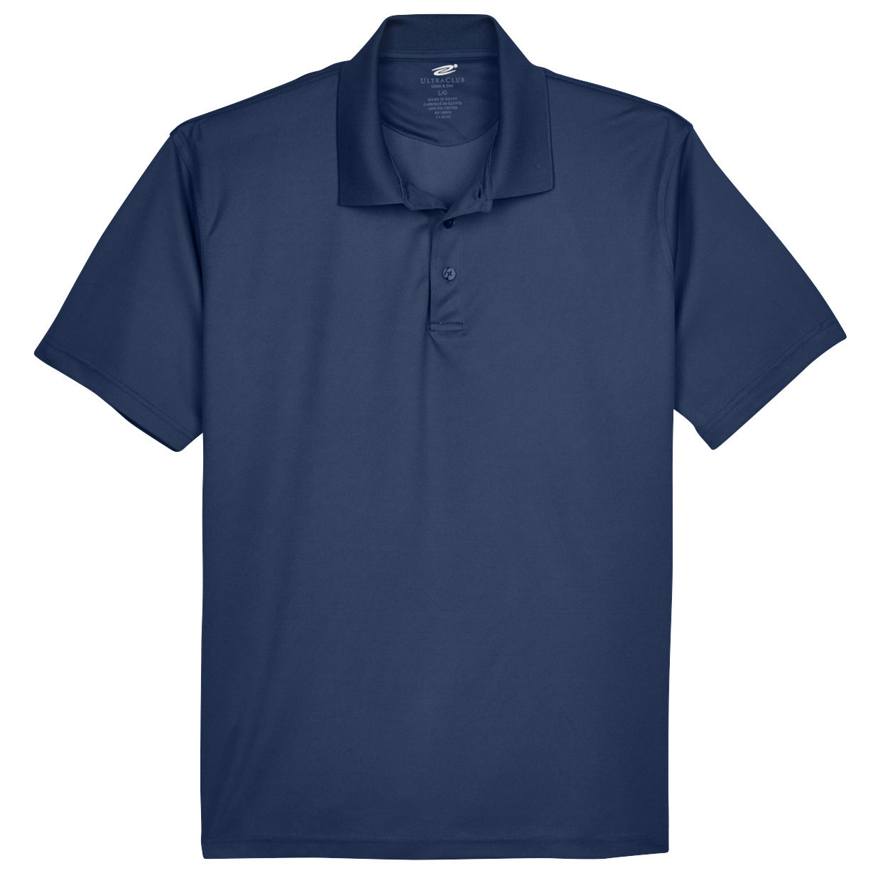 Black Polo Shirt - UltraClub - Cool Dry Mesh