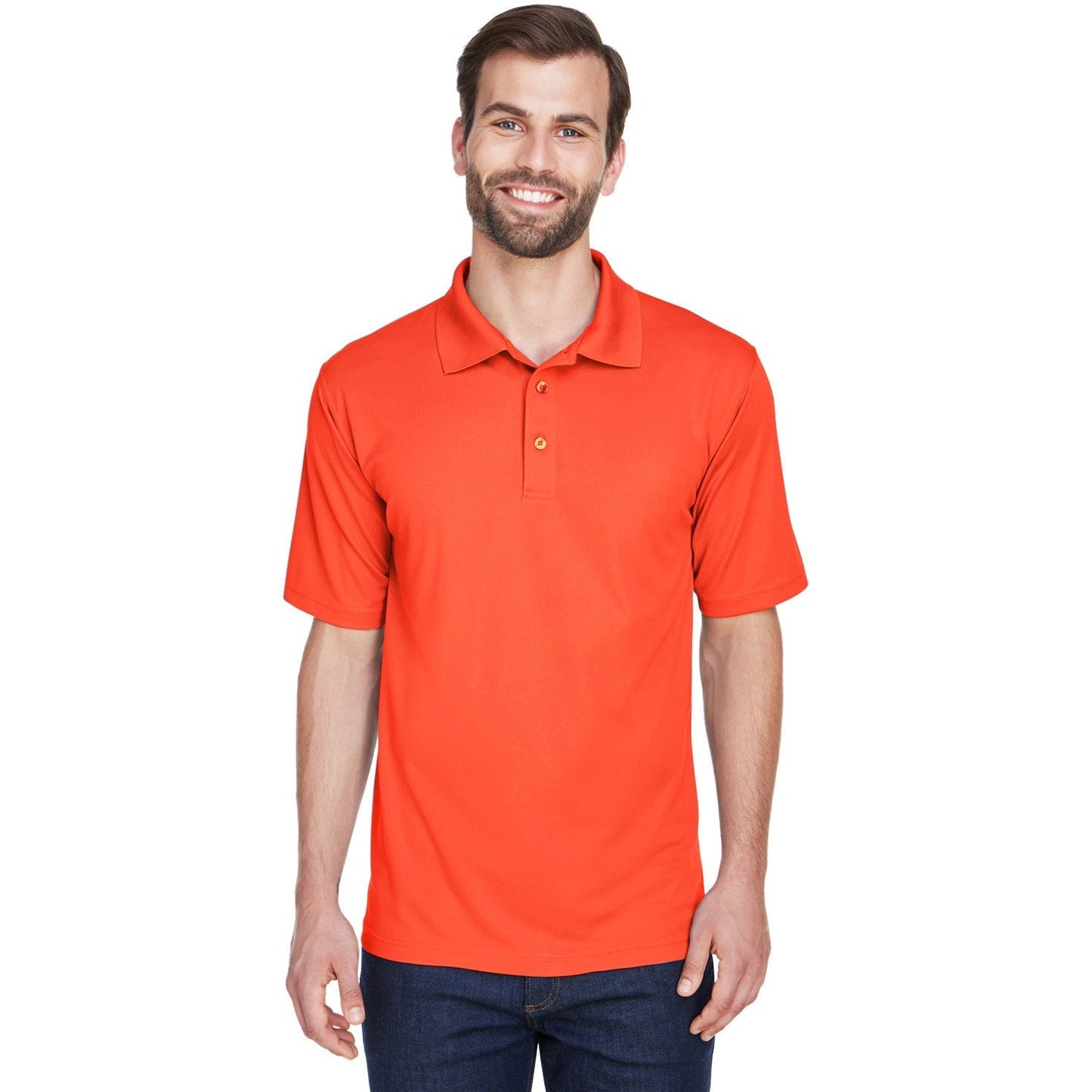 Black Polo Shirt - UltraClub - Cool Dry Mesh