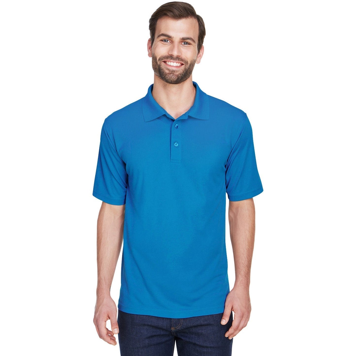 Black Polo Shirt - UltraClub - Cool Dry Mesh