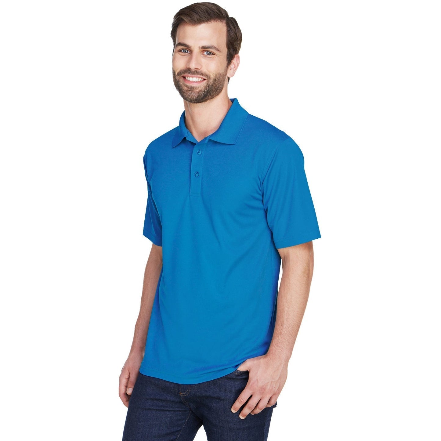 Black Polo Shirt - UltraClub - Cool Dry Mesh