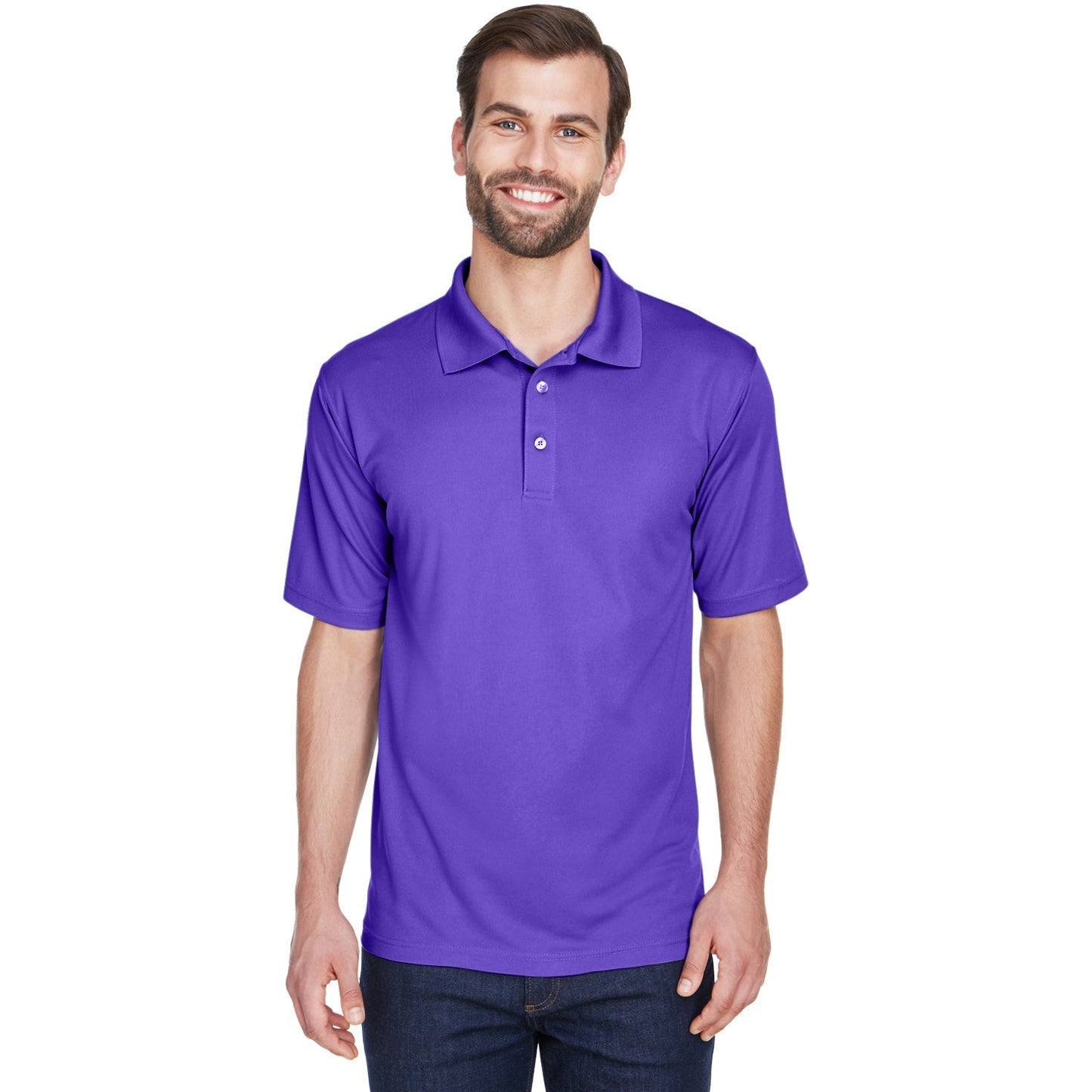 Black Polo Shirt - UltraClub - Cool Dry Mesh
