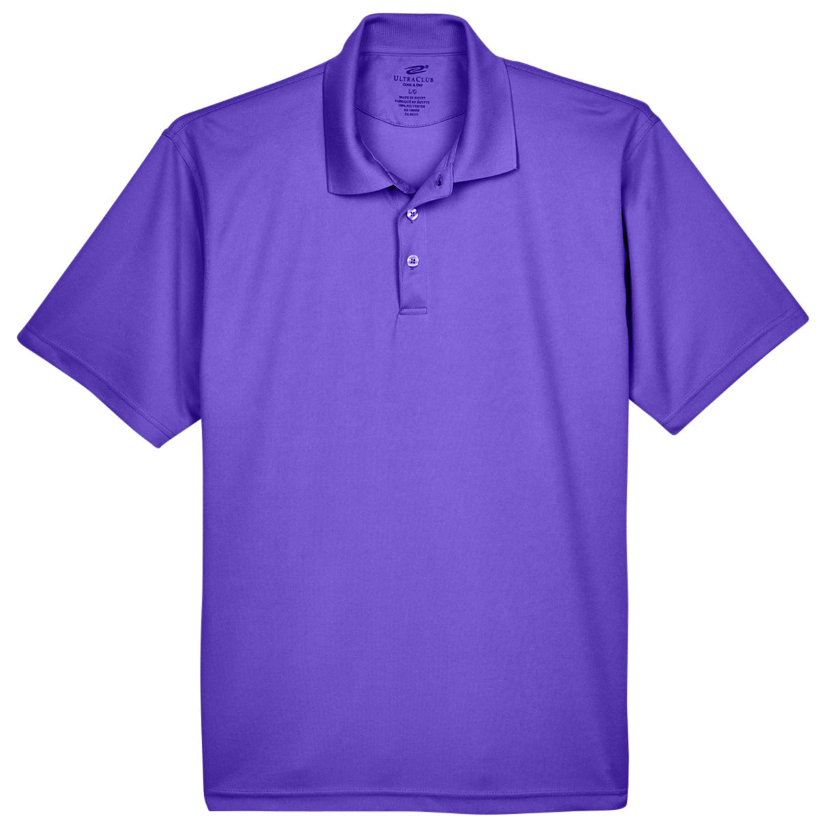 Black Polo Shirt - UltraClub - Cool Dry Mesh