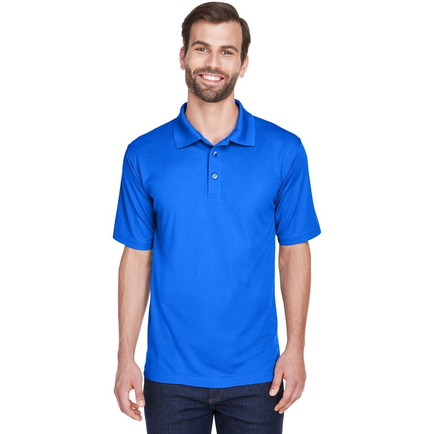 Black Polo Shirt - UltraClub - Cool Dry Mesh