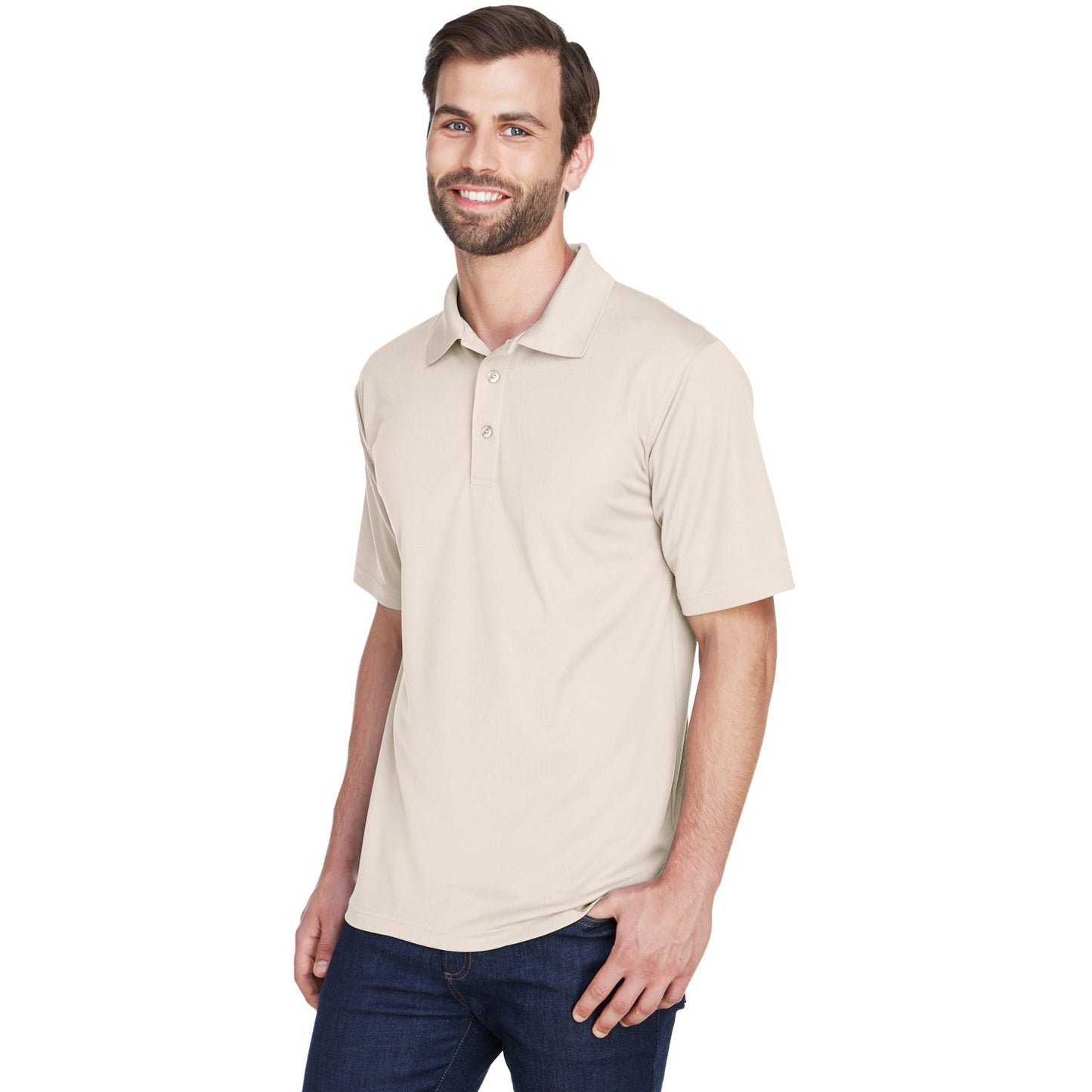 Black Polo Shirt - UltraClub - Cool Dry Mesh