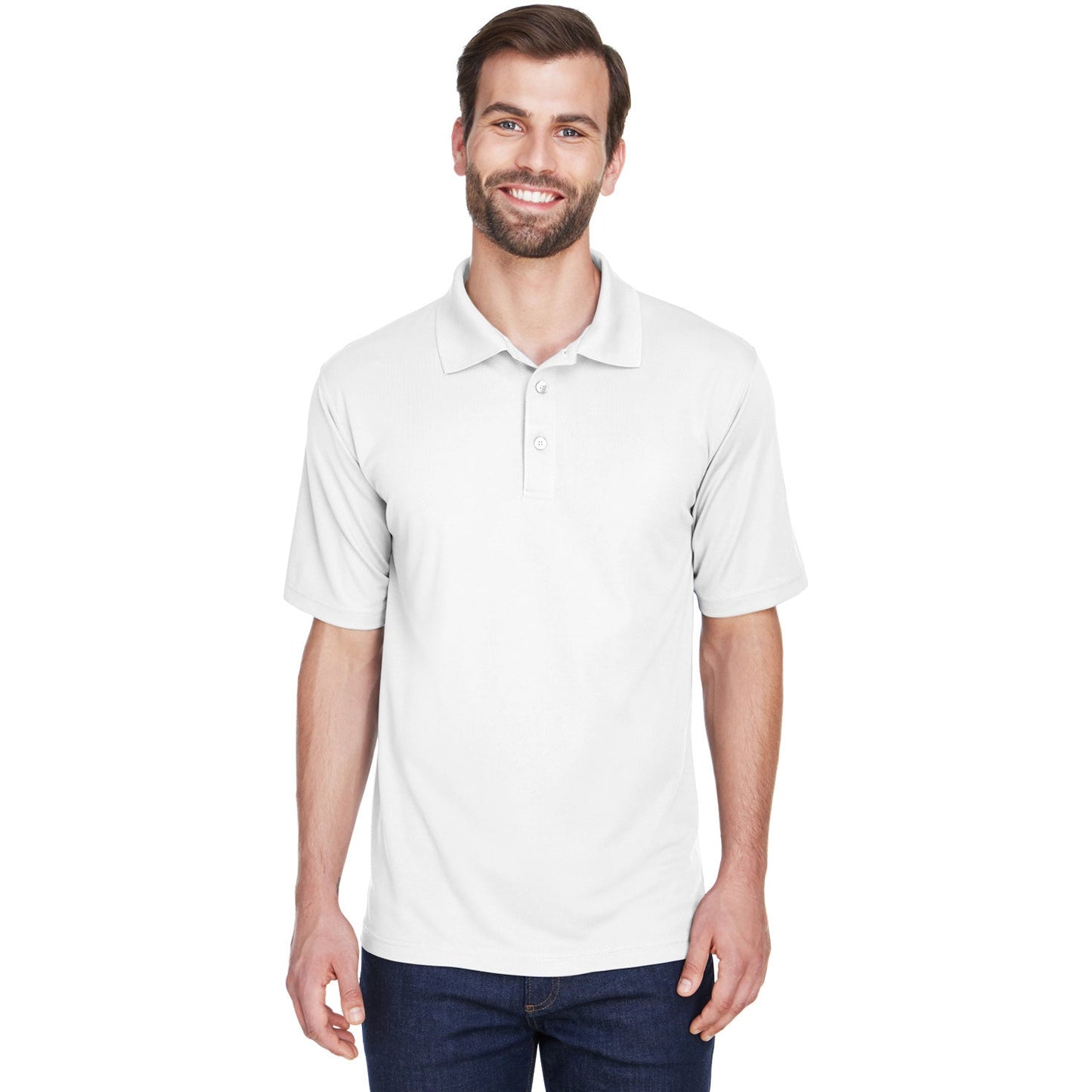 Black Polo Shirt - UltraClub - Cool Dry Mesh