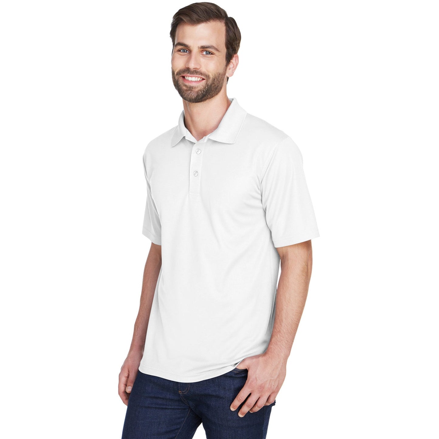 Black Polo Shirt - UltraClub - Cool Dry Mesh