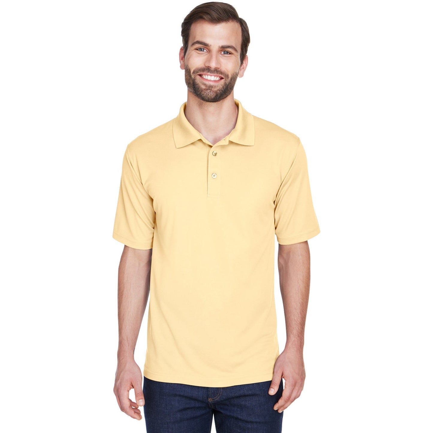 Black Polo Shirt - UltraClub - Cool Dry Mesh