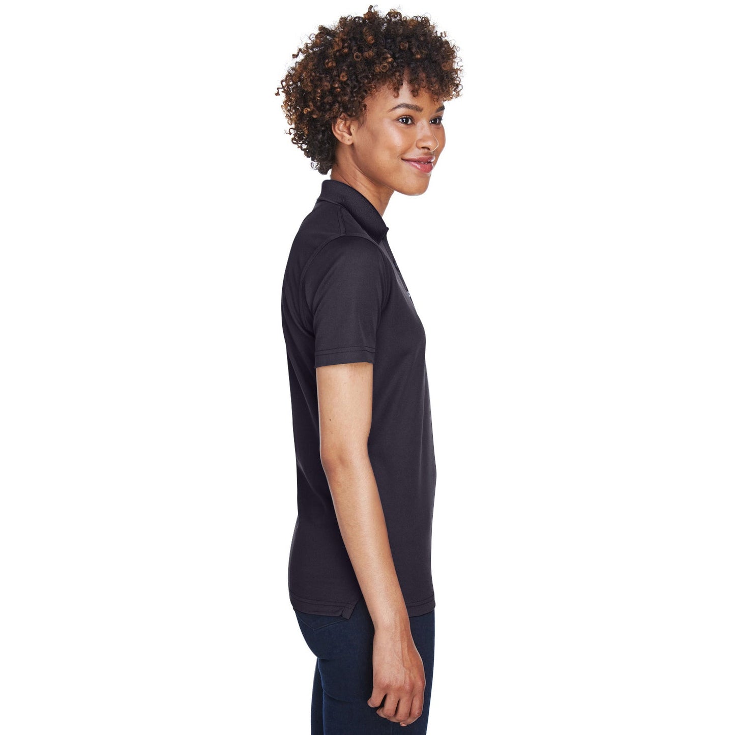 Black Polo Shirt - UltraClub - Cool Dry Mesh Pique