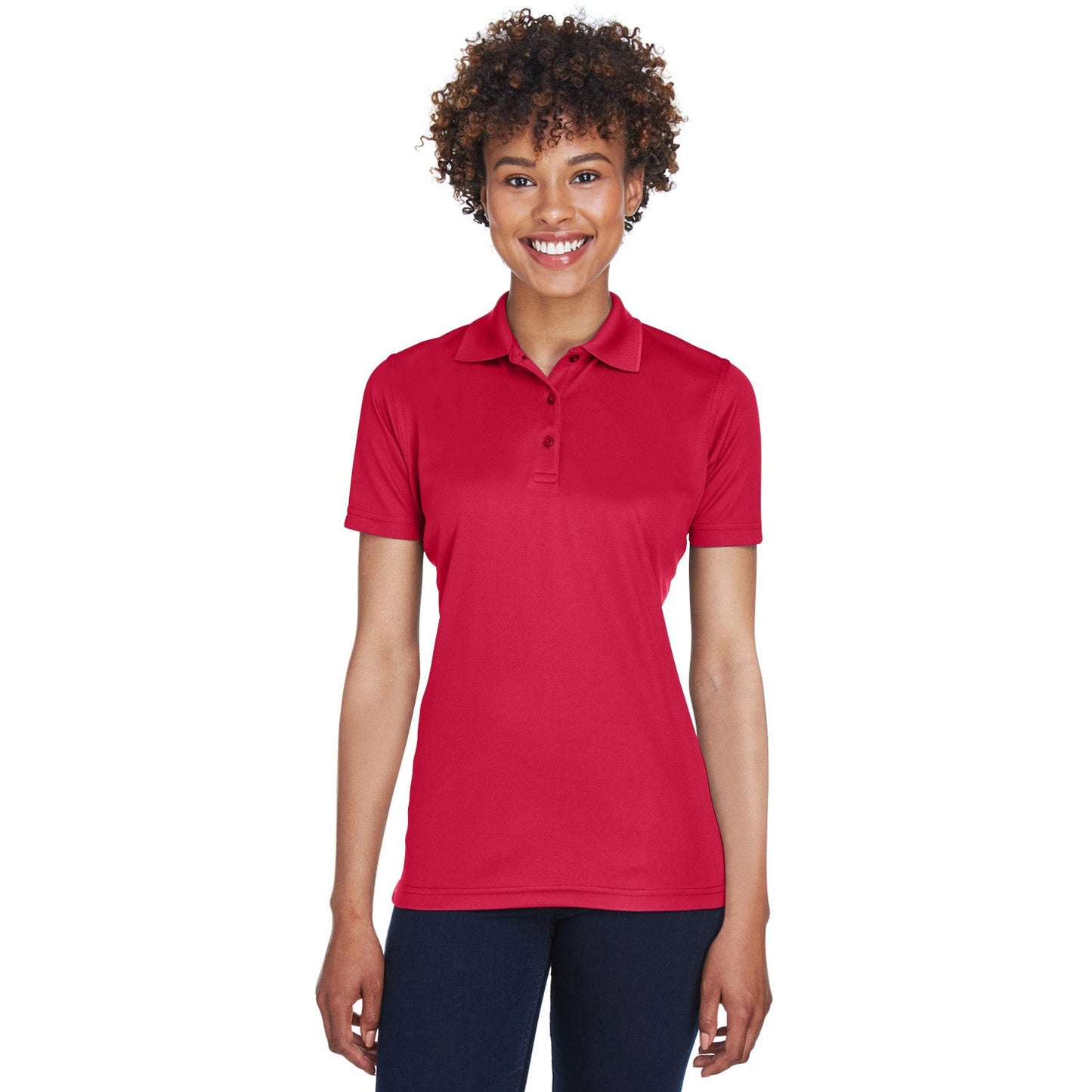 Black Polo Shirt - UltraClub - Cool Dry Mesh Pique